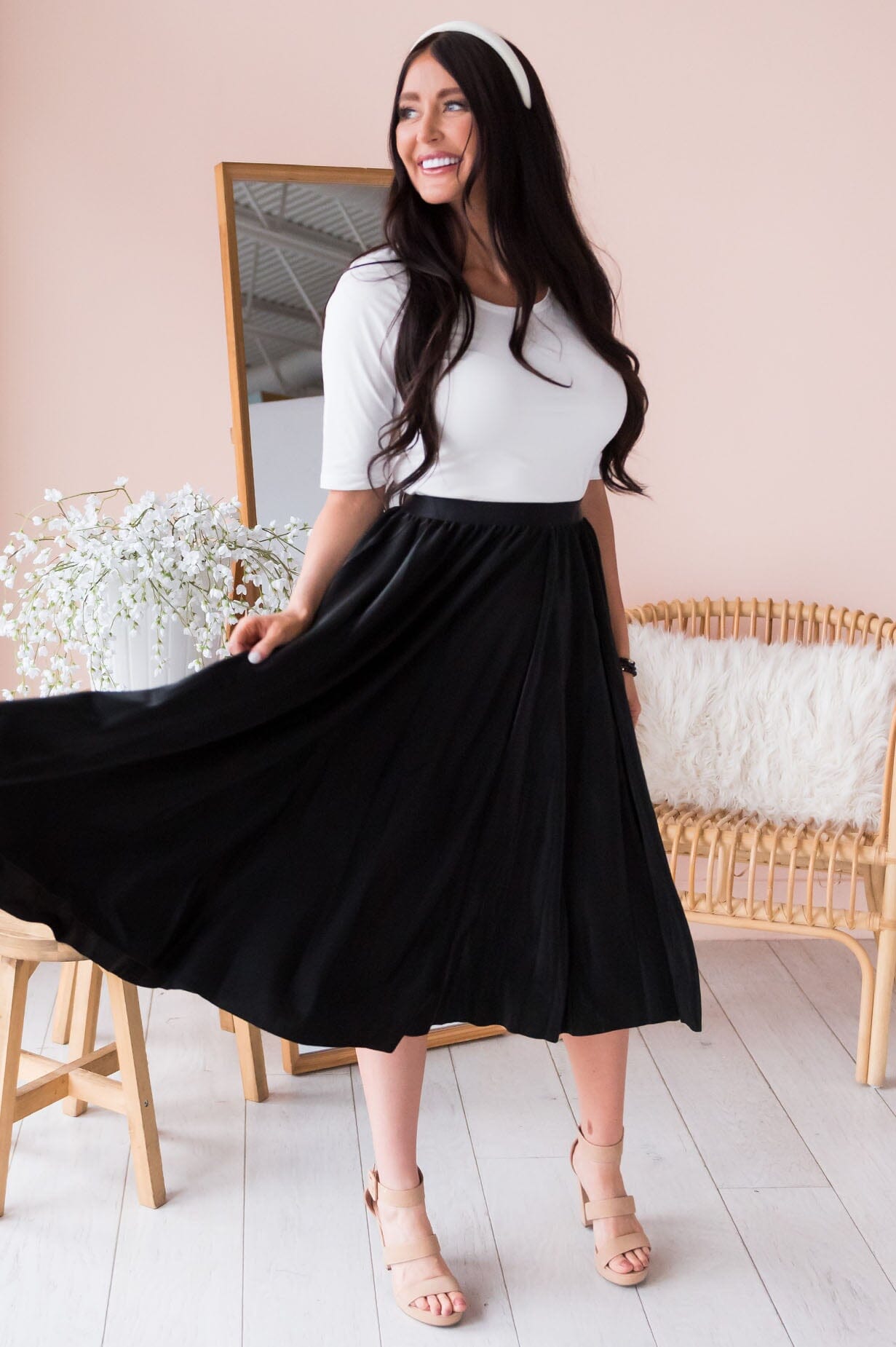 Full Of Charm Modest Circle Skirt Skirts vendor-unknown