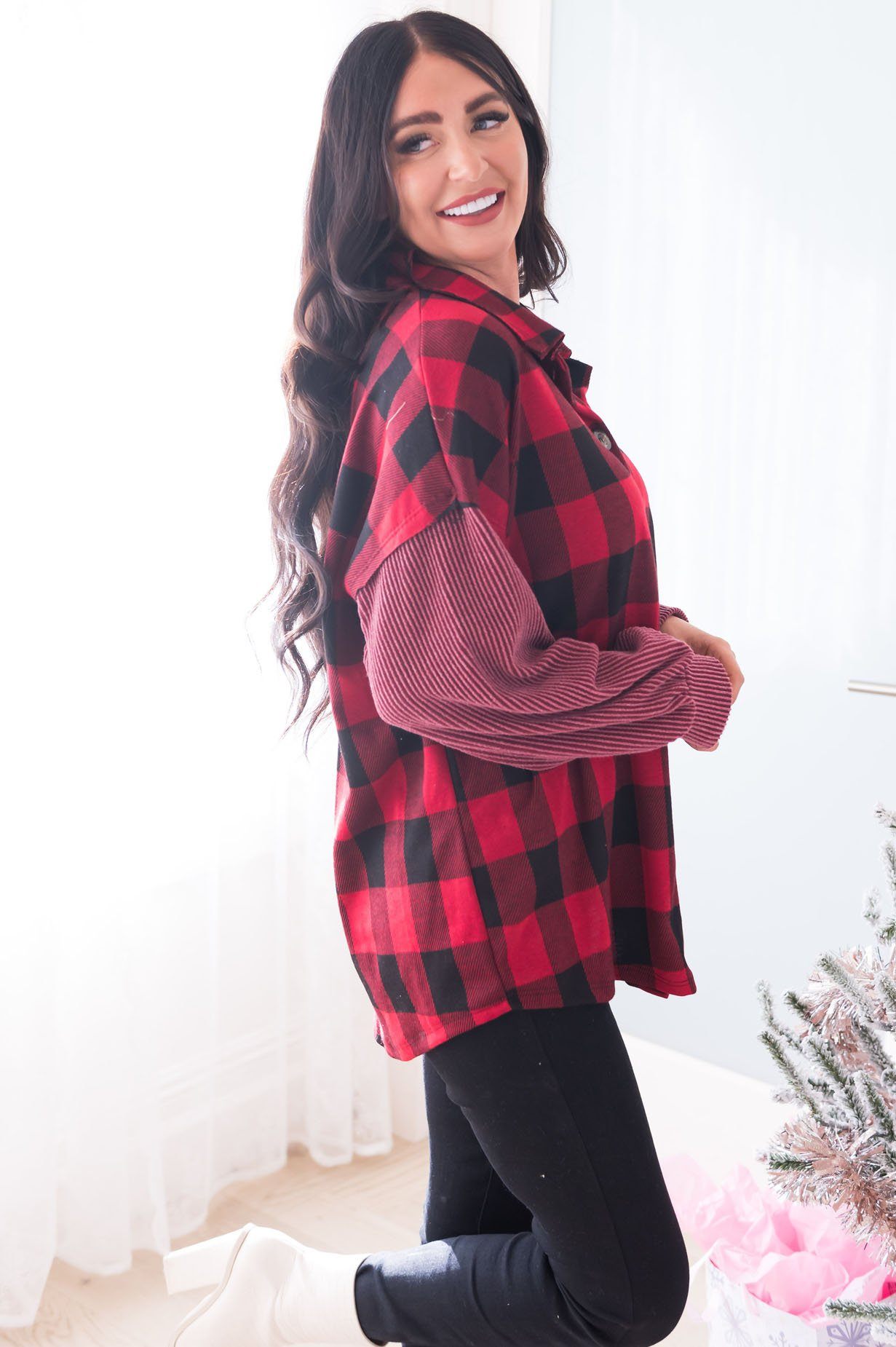 Prettiest Plaid Modest Blouse Modest Dresses vendor-unknown