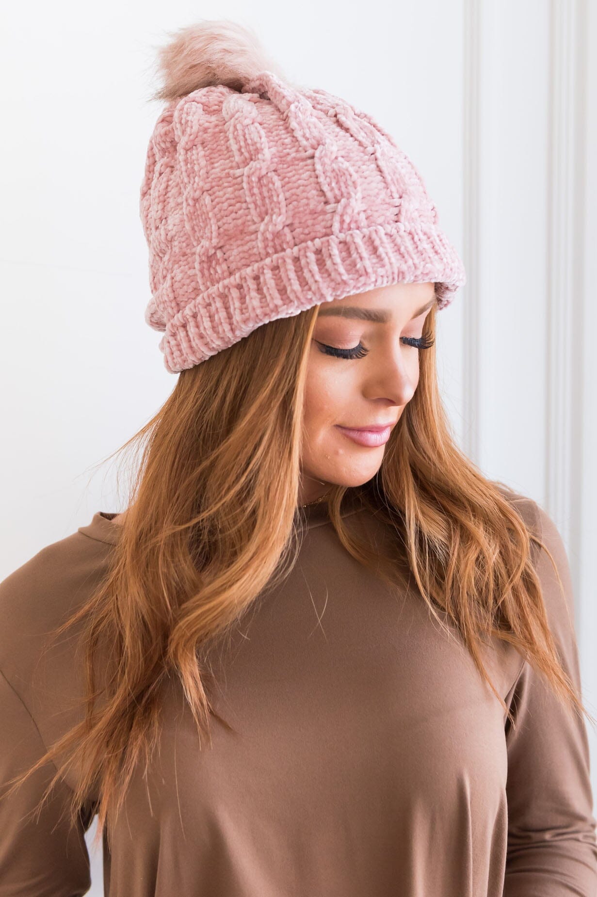 Stay Cozy Chenille Pom Pom Beanie Accessories & Shoes Leto Accessories