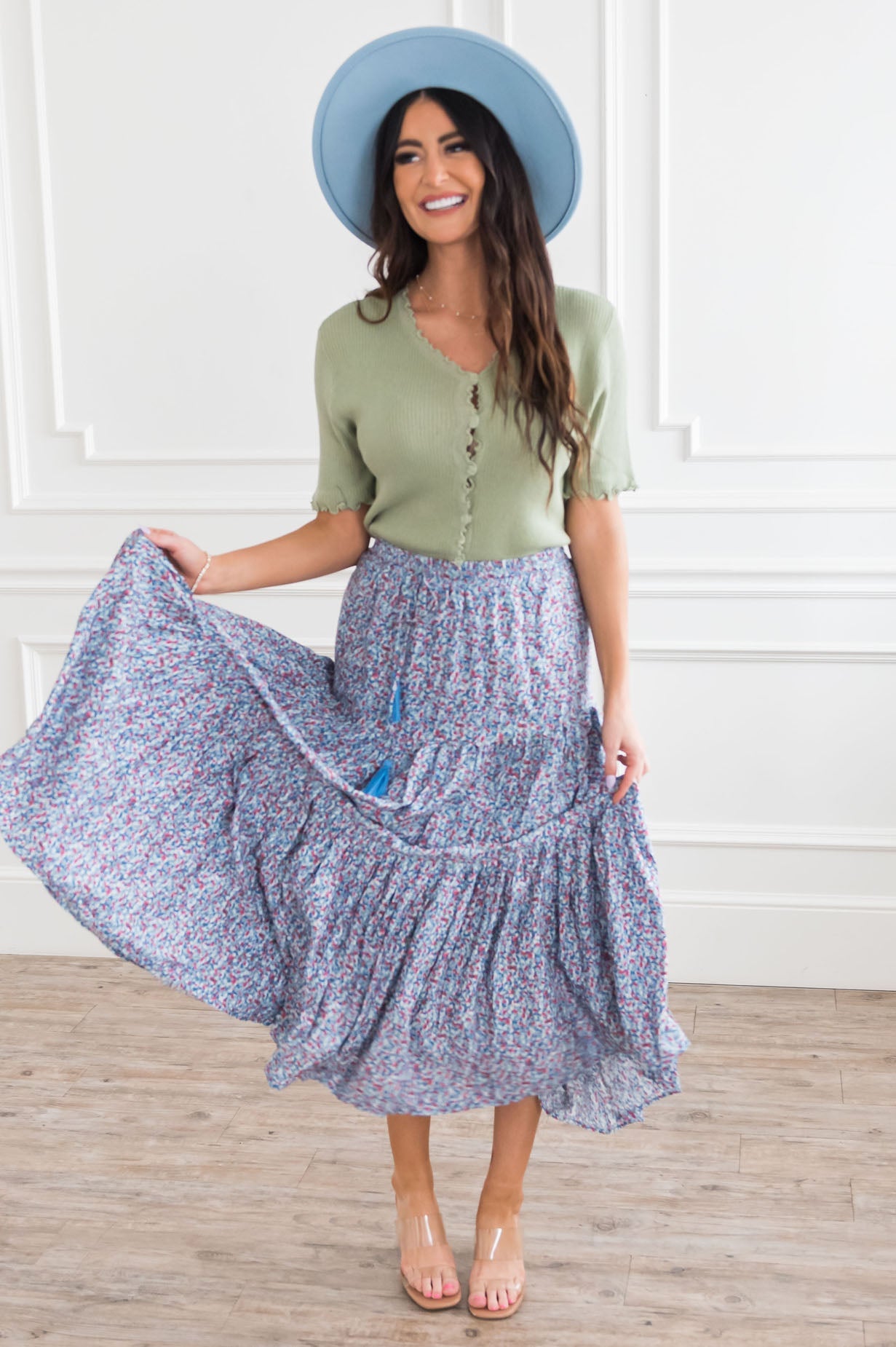 Joy Is Forever Modest Tier Skirt Skirts vendor-unknown
