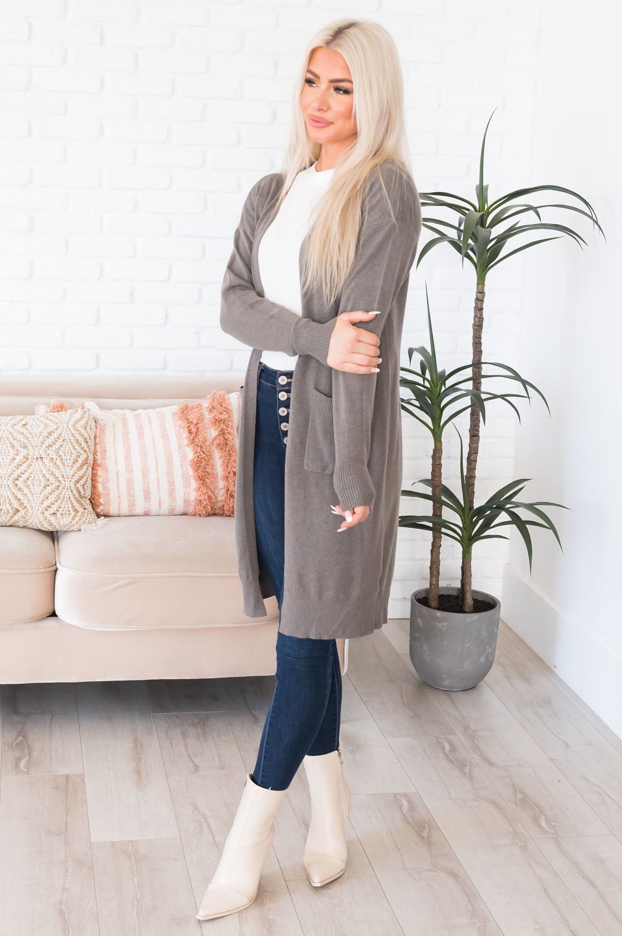 Autumn in the Air Pocket Cardigan Modest Dresses vendor-unknown