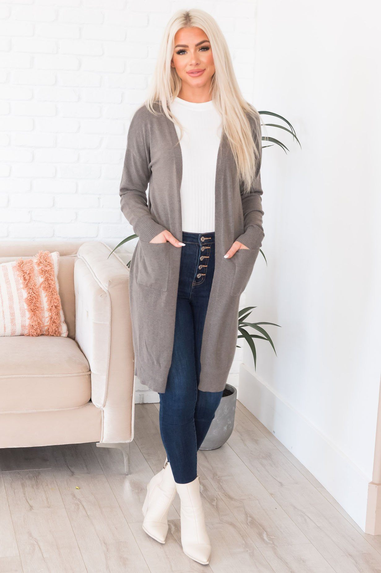 Autumn in the Air Pocket Cardigan Modest Dresses vendor-unknown