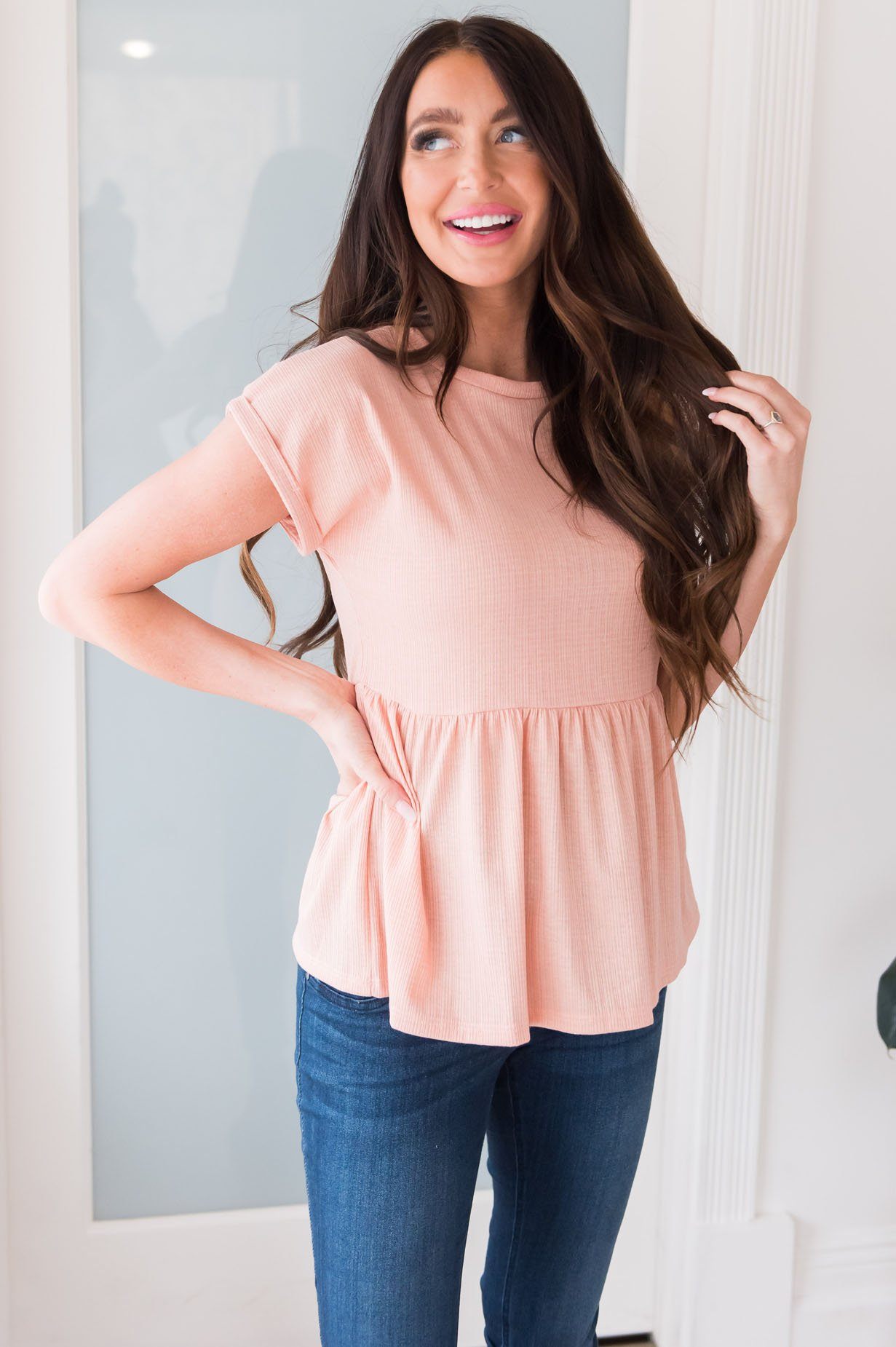 Remember Me Modest Blouse Tops vendor-unknown