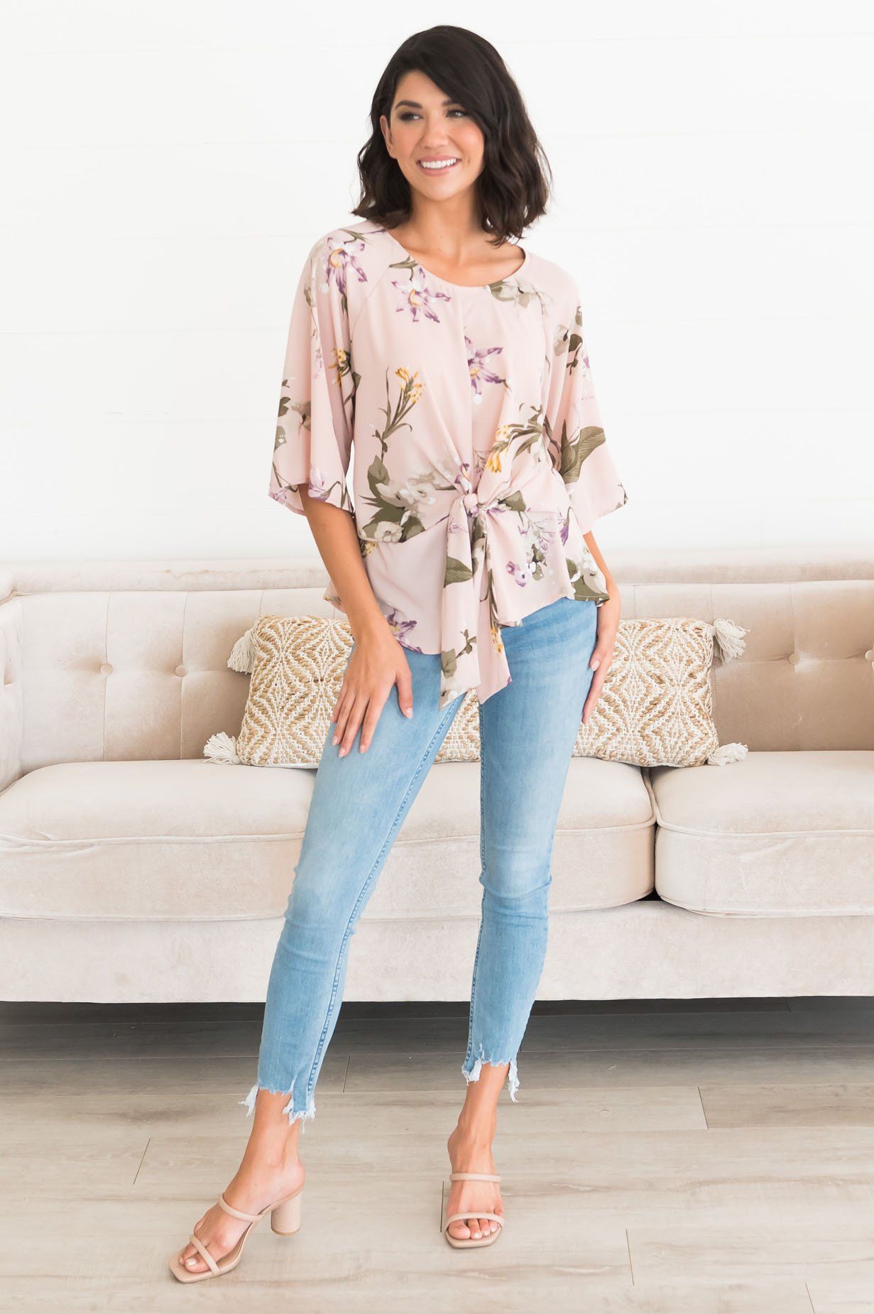 All Tied Up Modest Blouse 4548 Modest Dresses vendor-unknown