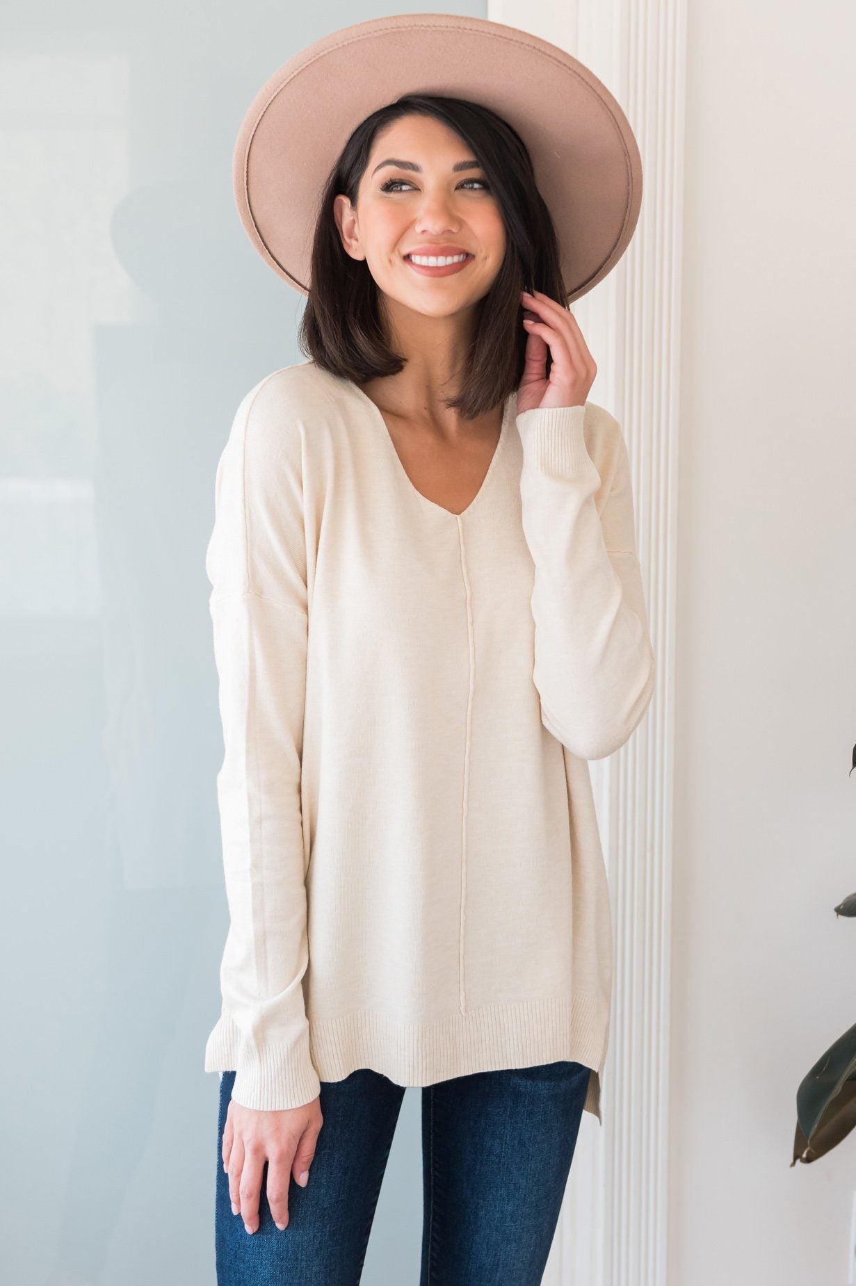 Harvest Season Modest Sweater Tops vendor-unknown
