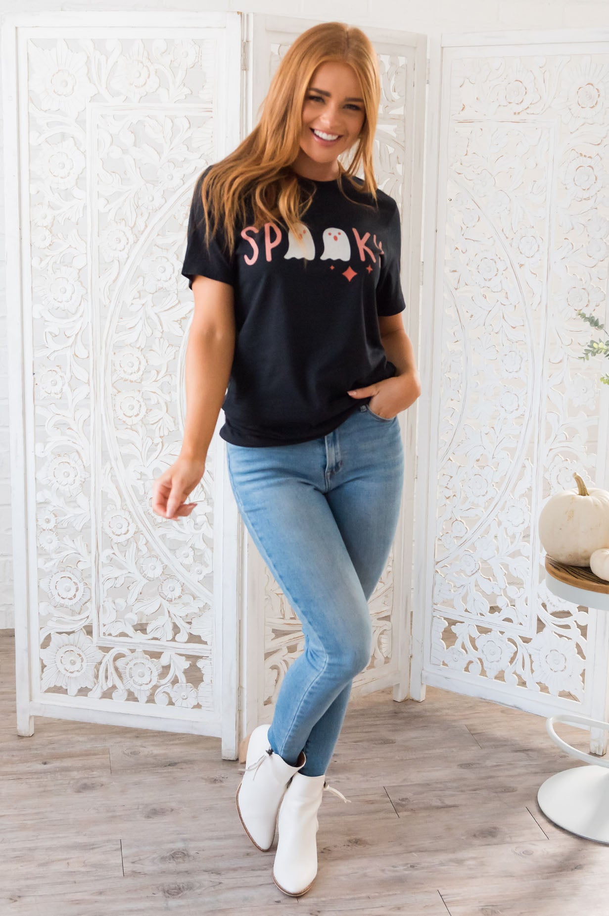 Spooky Modest Graphic Tee Modest Dresses vendor-unknown