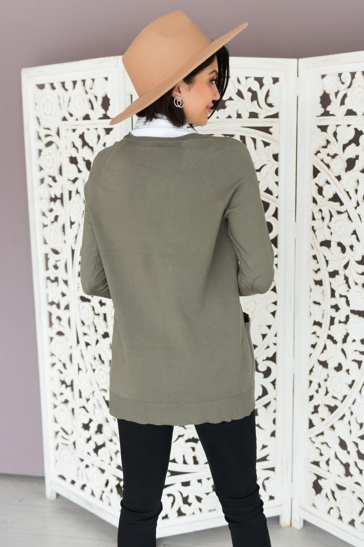 Keep Me Stylish Modest Front Pocket Cardigan Modest Dresses vendor-unknown