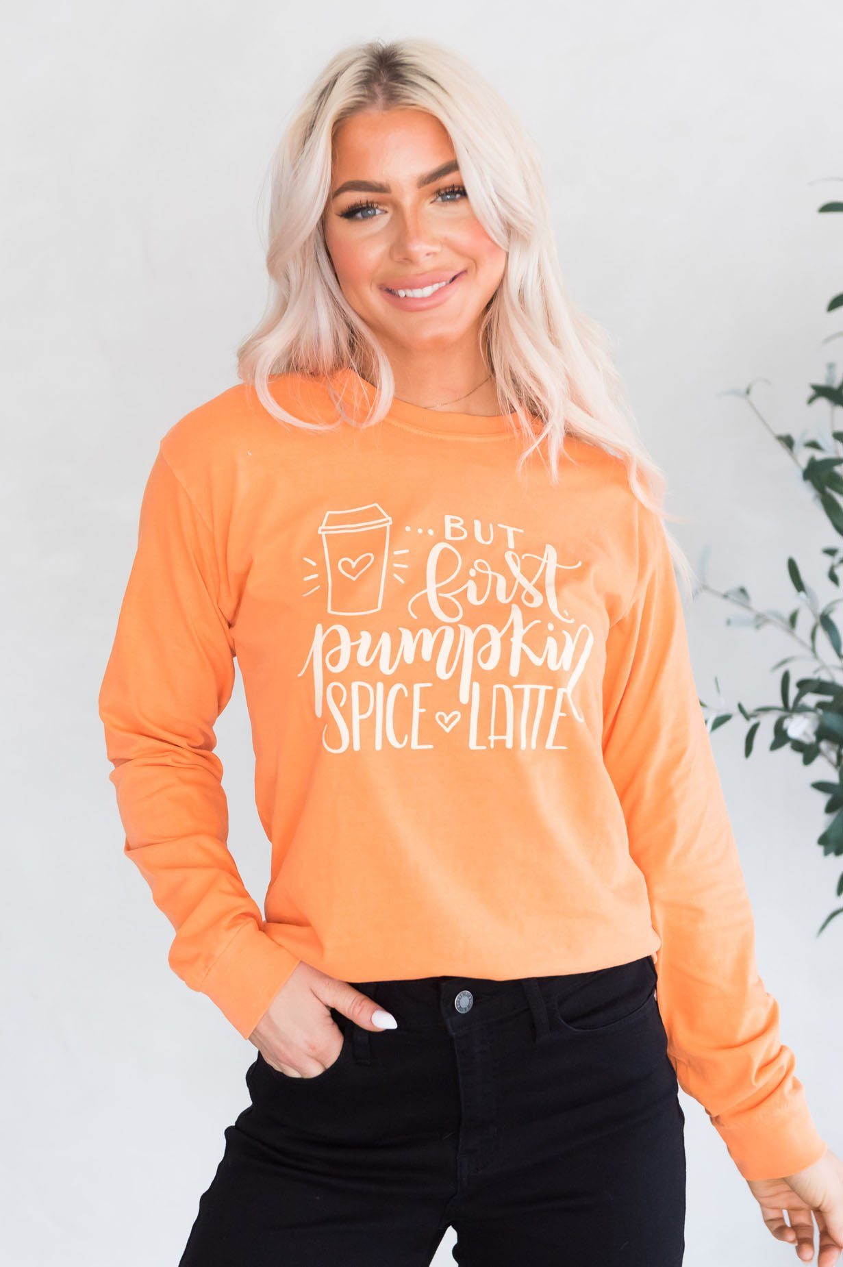 But First, Pumpkin Spice Modest Top Modest Dresses vendor-unknown