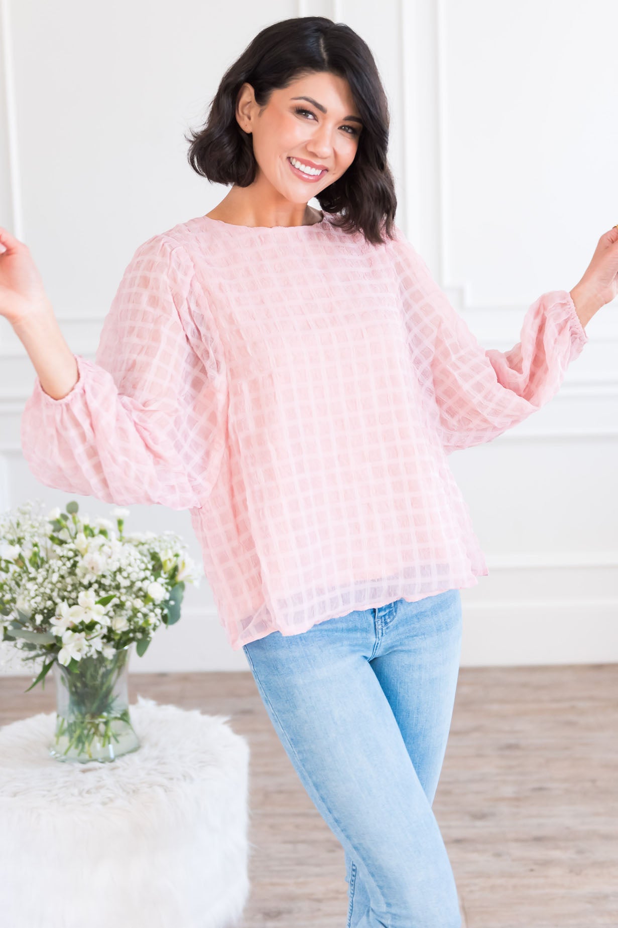 Bring On Spring Modest Blouse Tops vendor-unknown