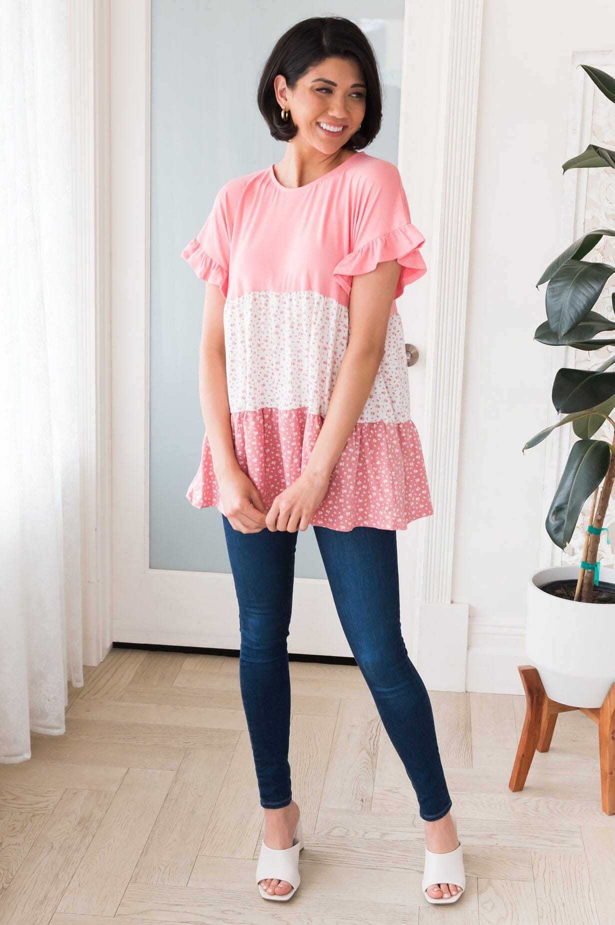 Genuine Soul Tiered Color-block Top NeeSee's Dresses