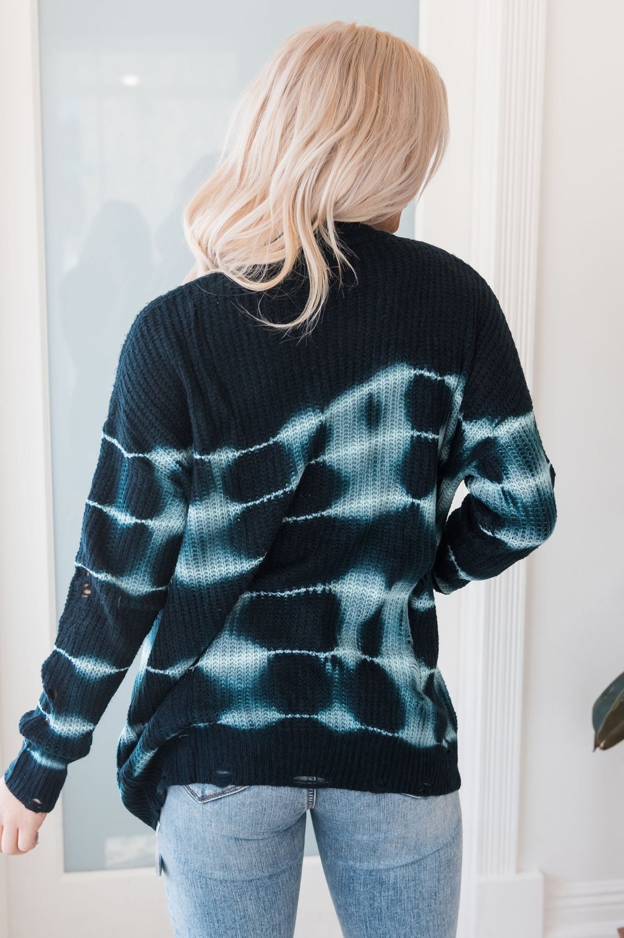 Galaxy Night Modest Distressed Cardigan Modest Dresses vendor-unknown