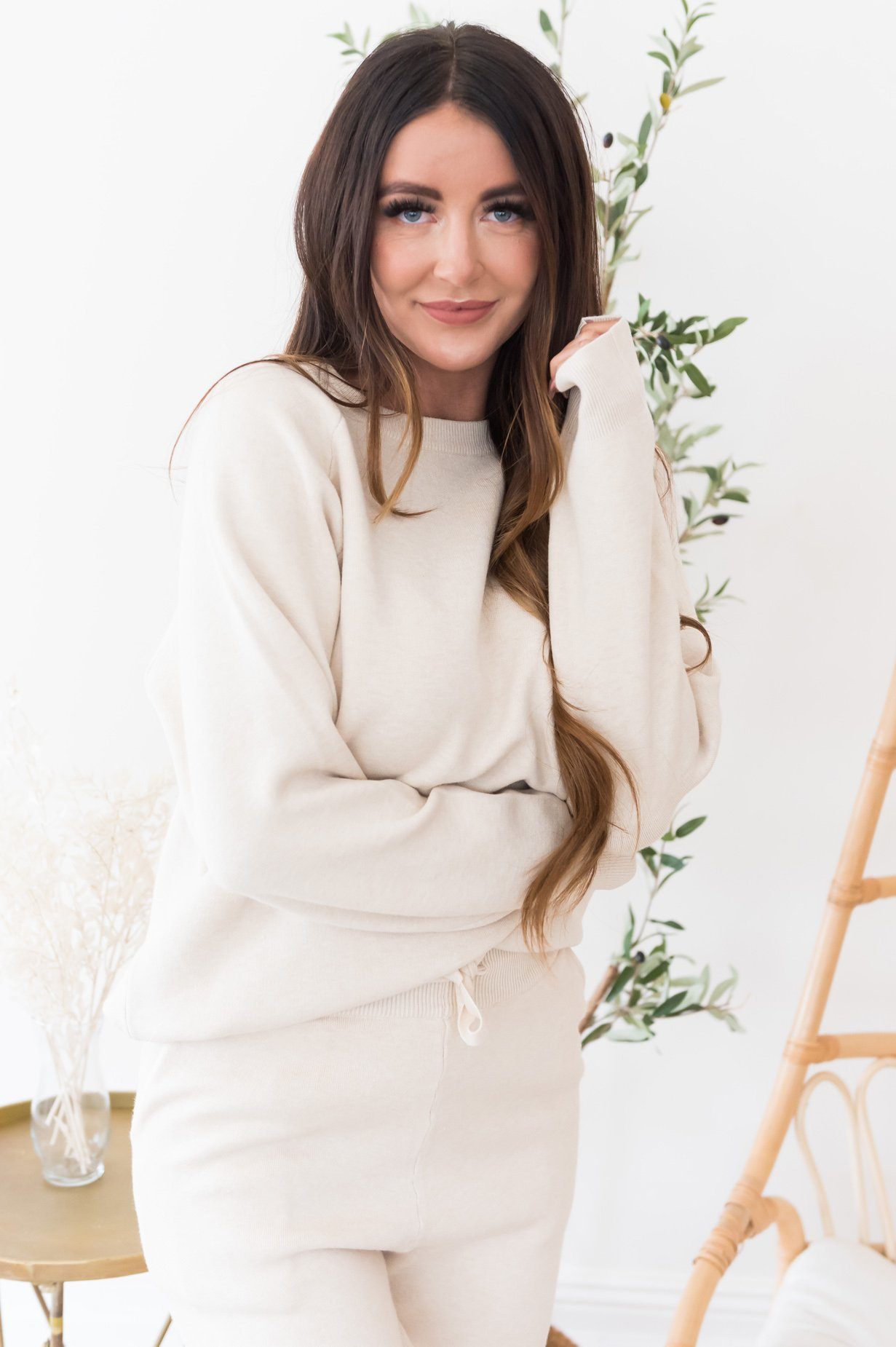 Lounging Late Modest Lounge Set Tops vendor-unknown