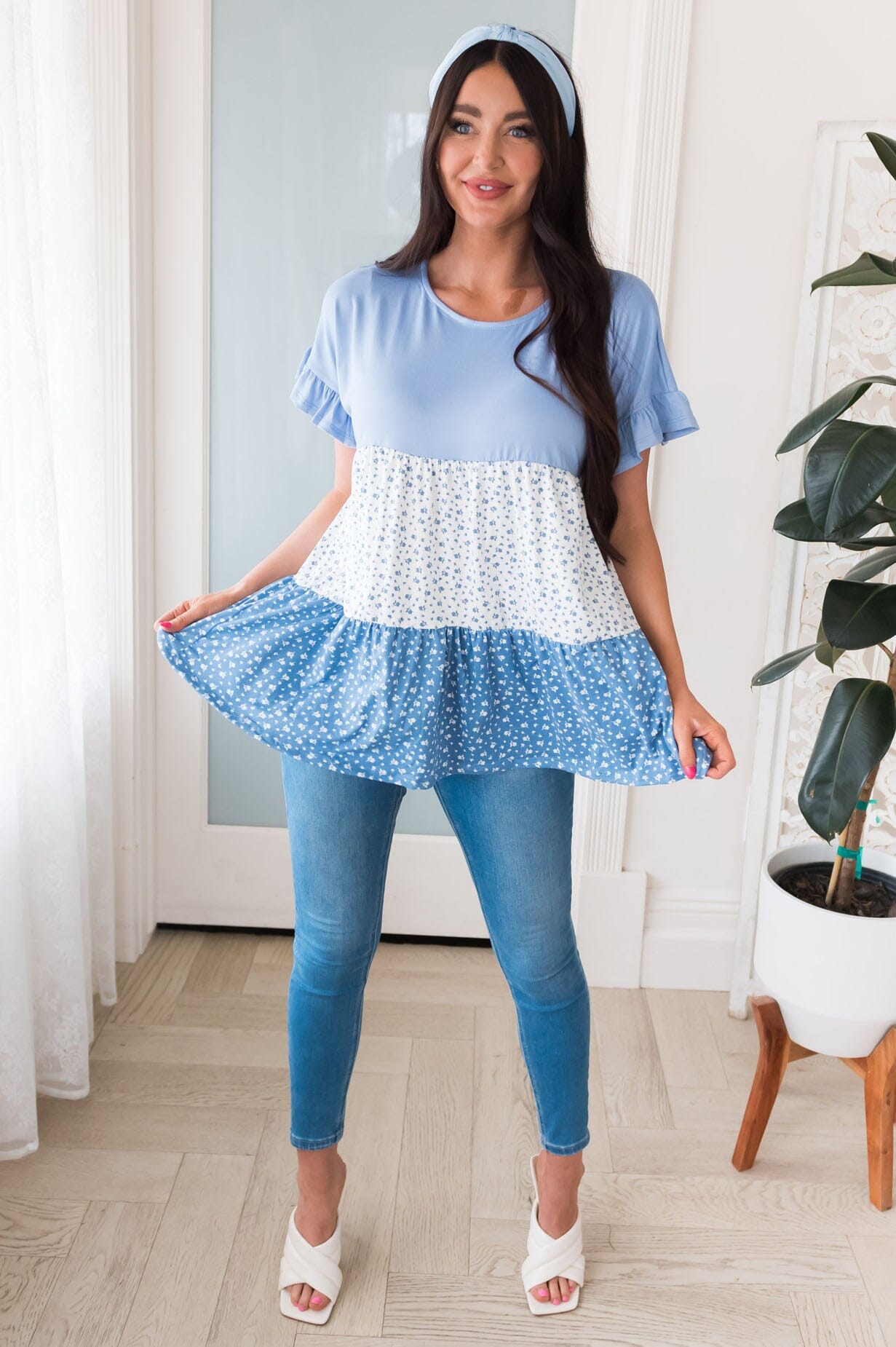 Genuine Soul Tiered Color-block Top NeeSee's Dresses