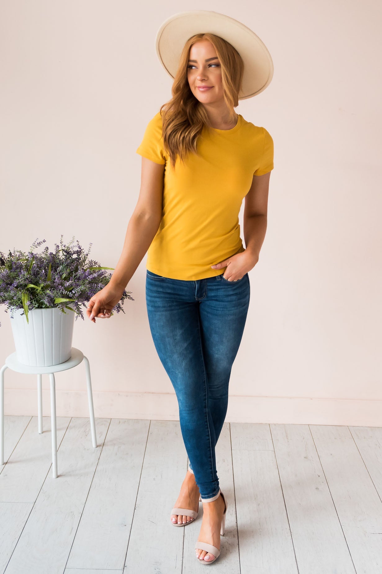 Casual Dreamer Modest Crewneck Tee Modest Dresses vendor-unknown