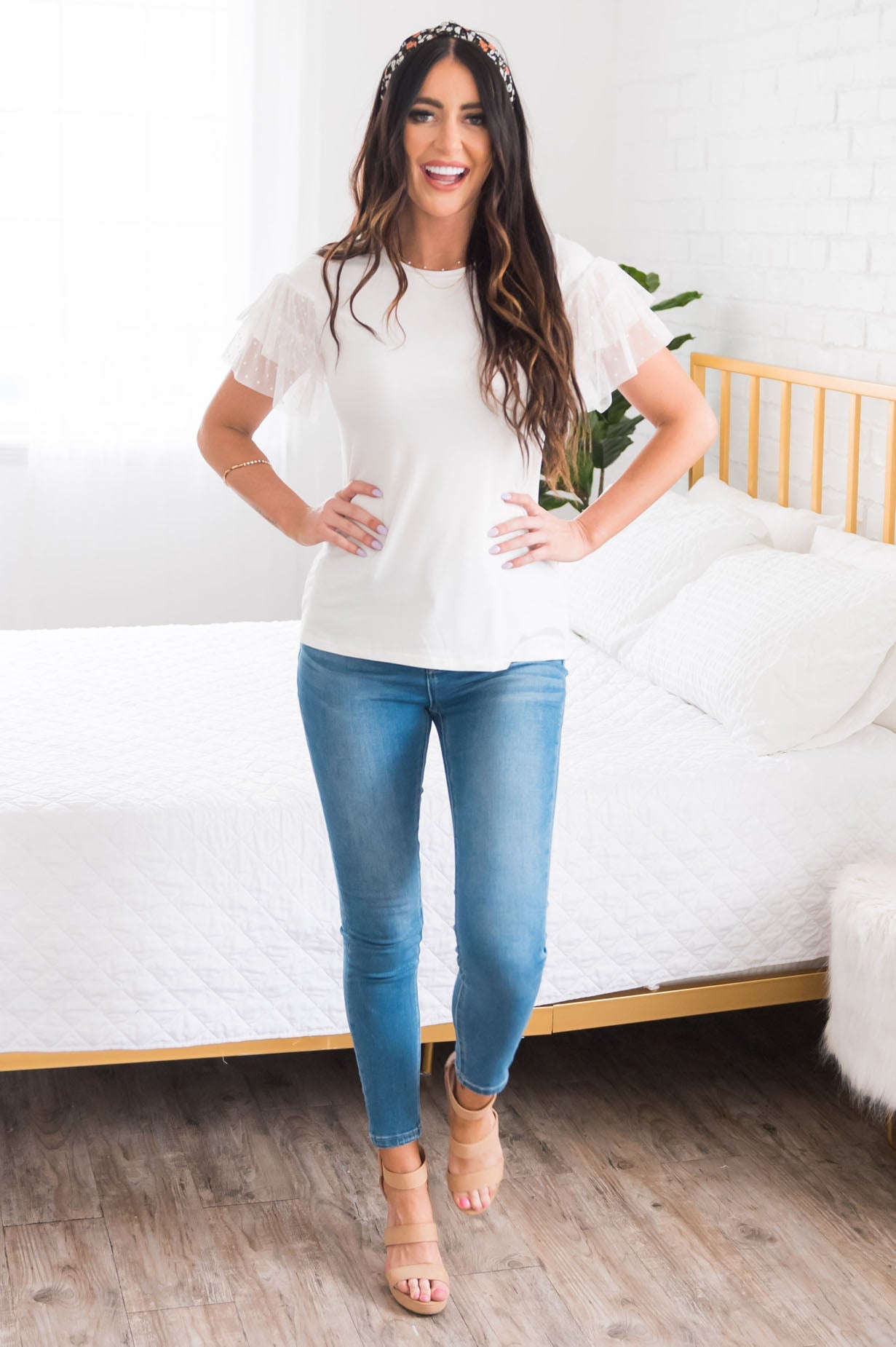 Isn't She Stunning Modest Top Tops vendor-unknown