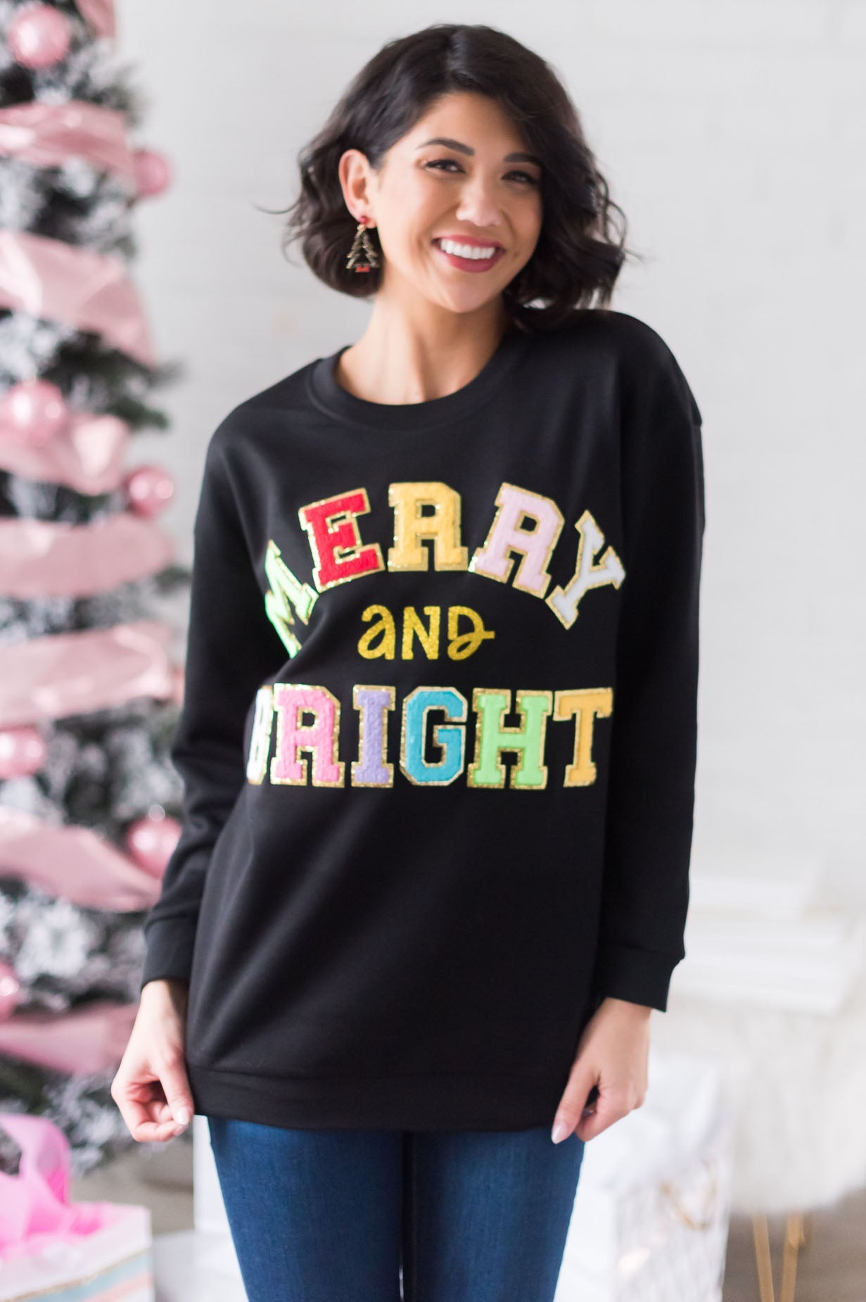 All Is Merry & Bright Modest Sweatshirt Modest Dresses vendor-unknown