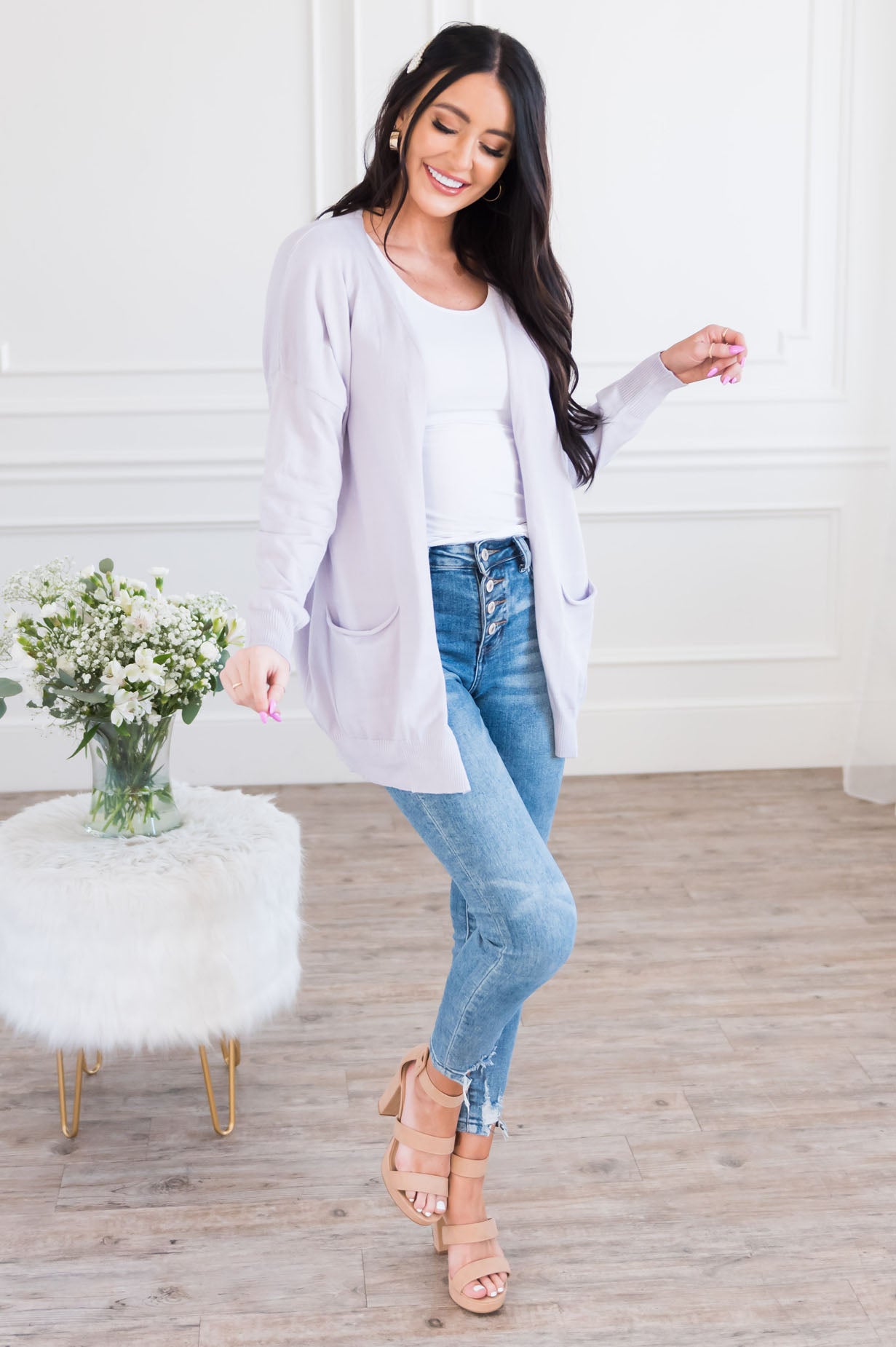 Spring Showers Ahead Modest Cardigan Modest Dresses vendor-unknown