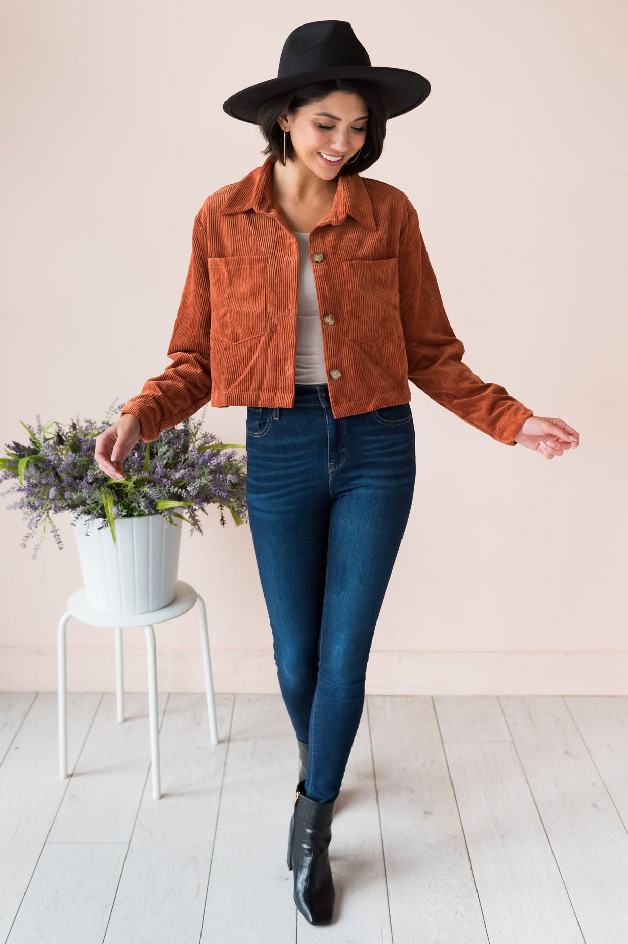 Trendy Vibes Modest Corduroy Jacket Modest Dresses vendor-unknown