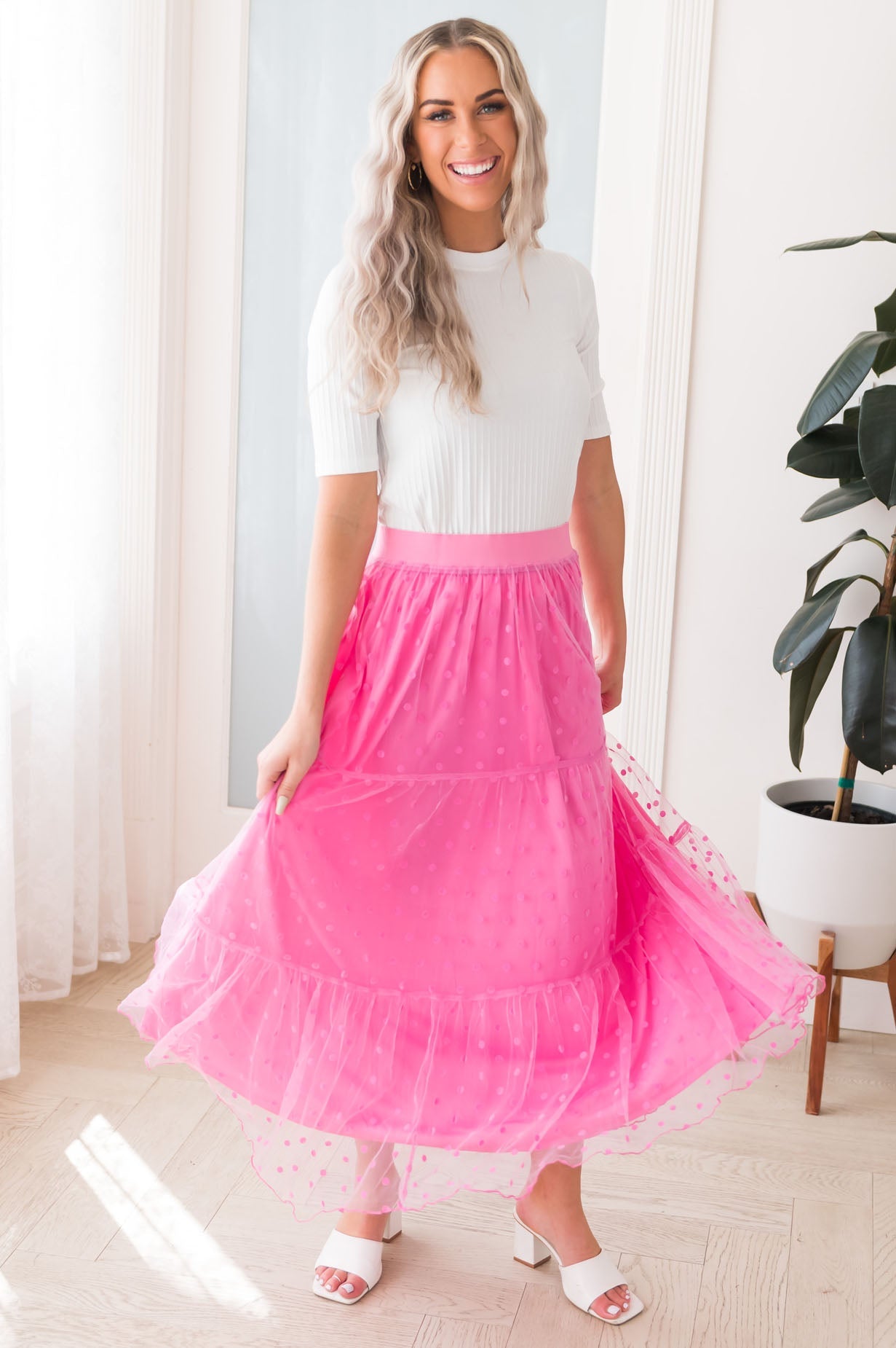 Twirling Beauty Modest Tulle Skirt Skirts vendor-unknown