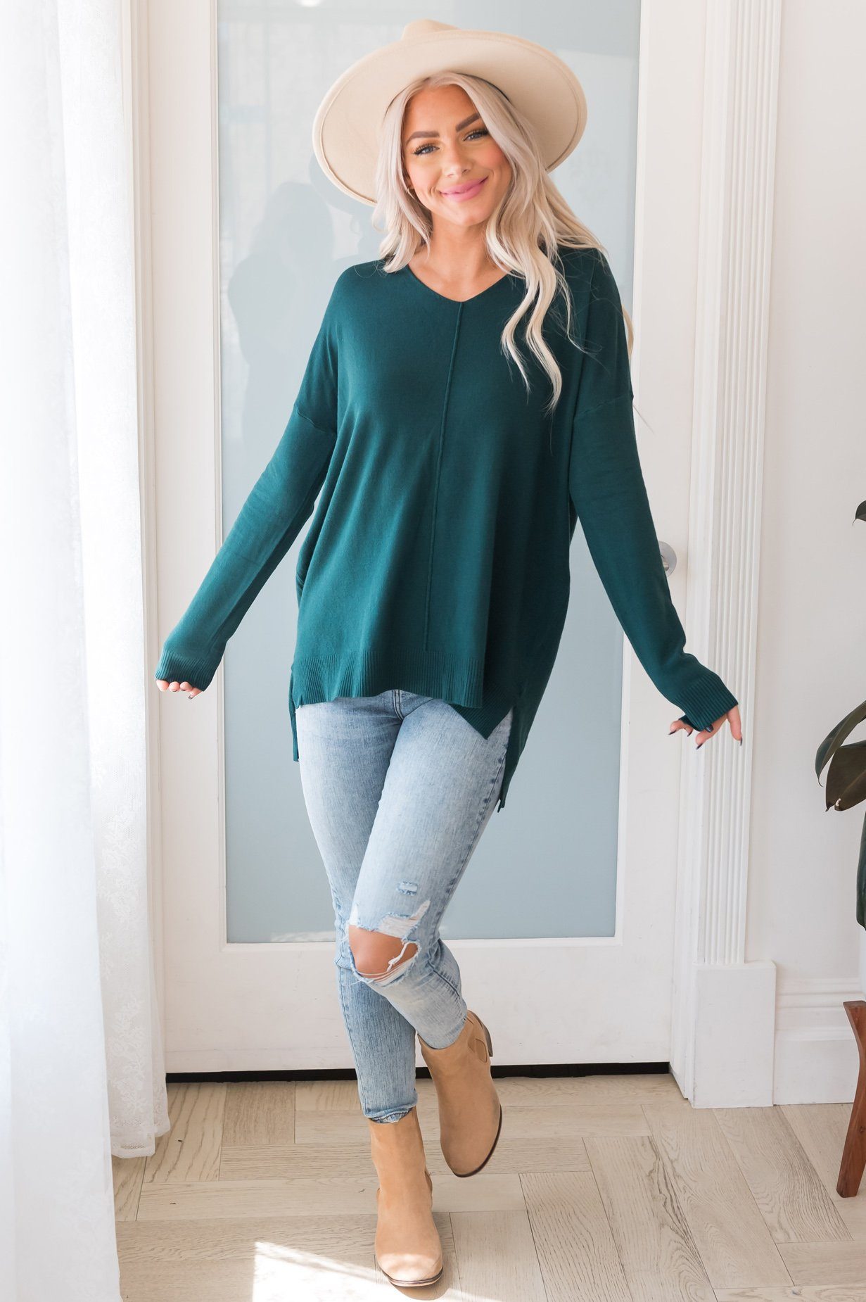 Harvest Season Modest Sweater Tops vendor-unknown