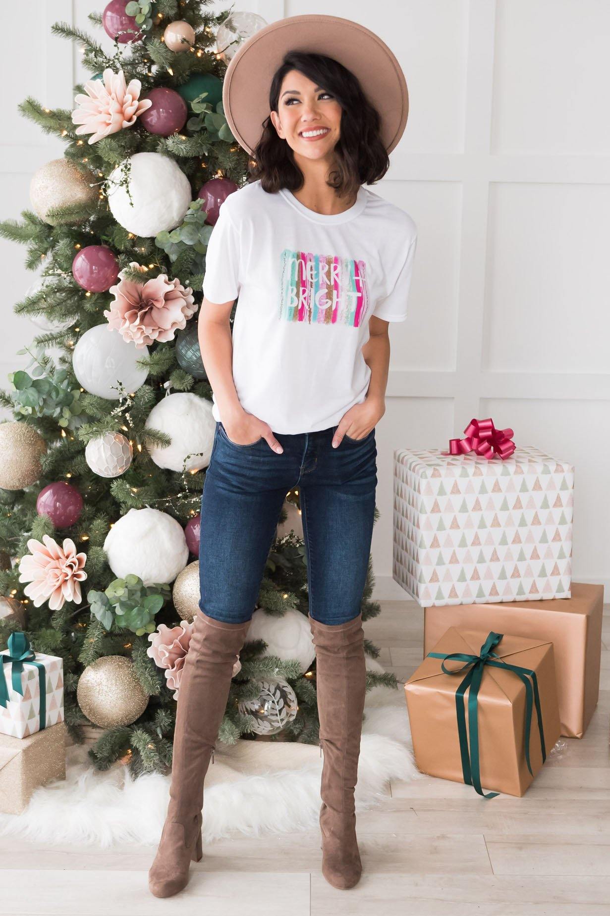 Merry & Bright Modest Tee Modest Dresses vendor-unknown
