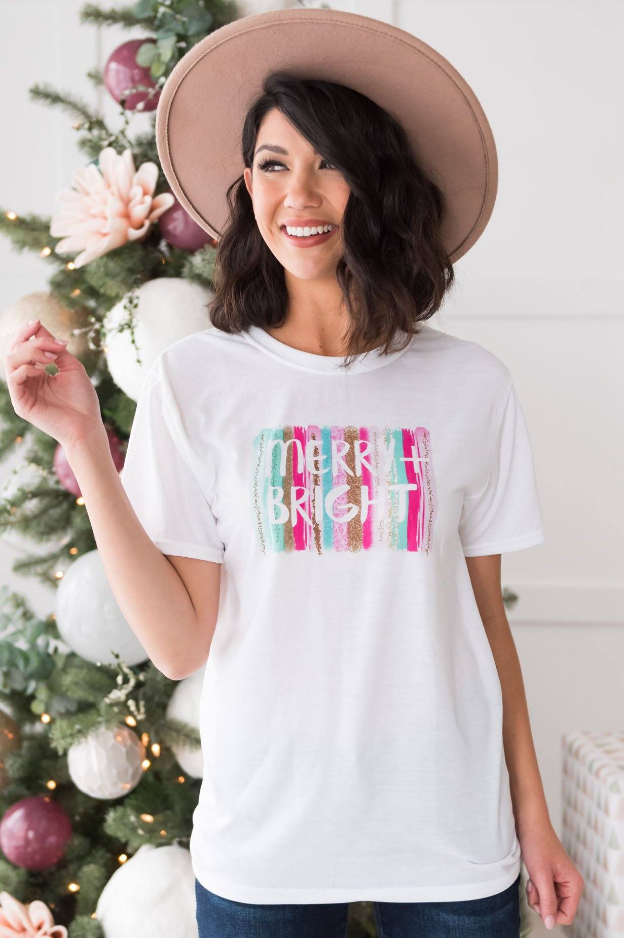 Merry & Bright Modest Tee Modest Dresses vendor-unknown