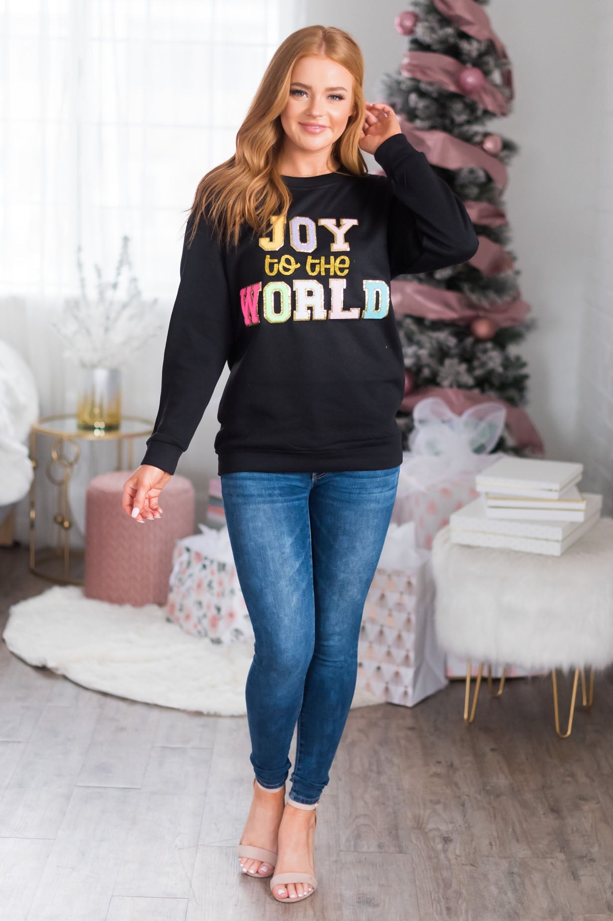 Joy To The World Modest Sweatshirt Modest Dresses vendor-unknown