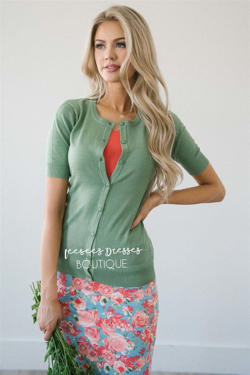Light Weight Summer Cardigan Tops vendor-unknown Jade Green XS