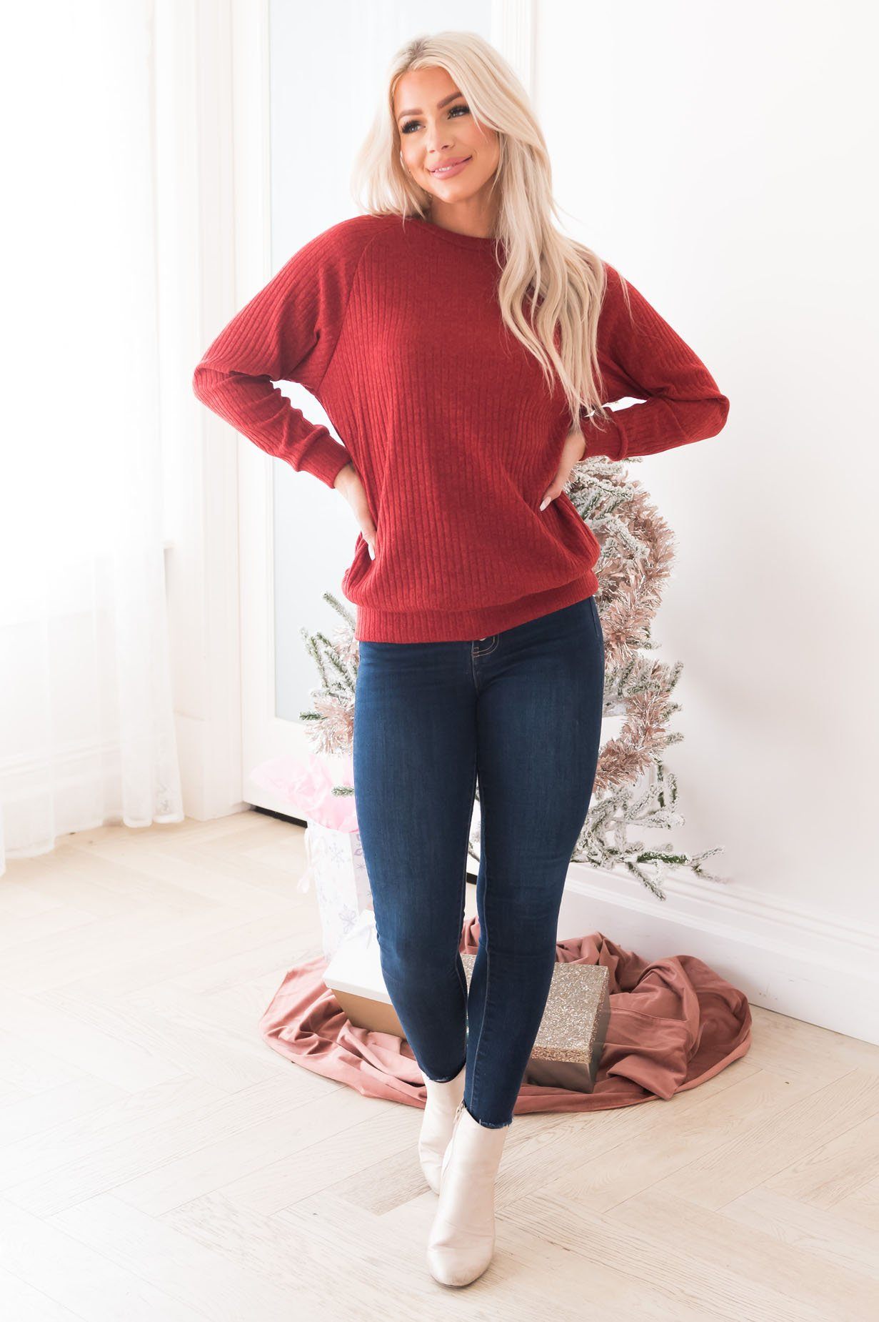 On My Mind Modest Sweater Modest Dresses vendor-unknown