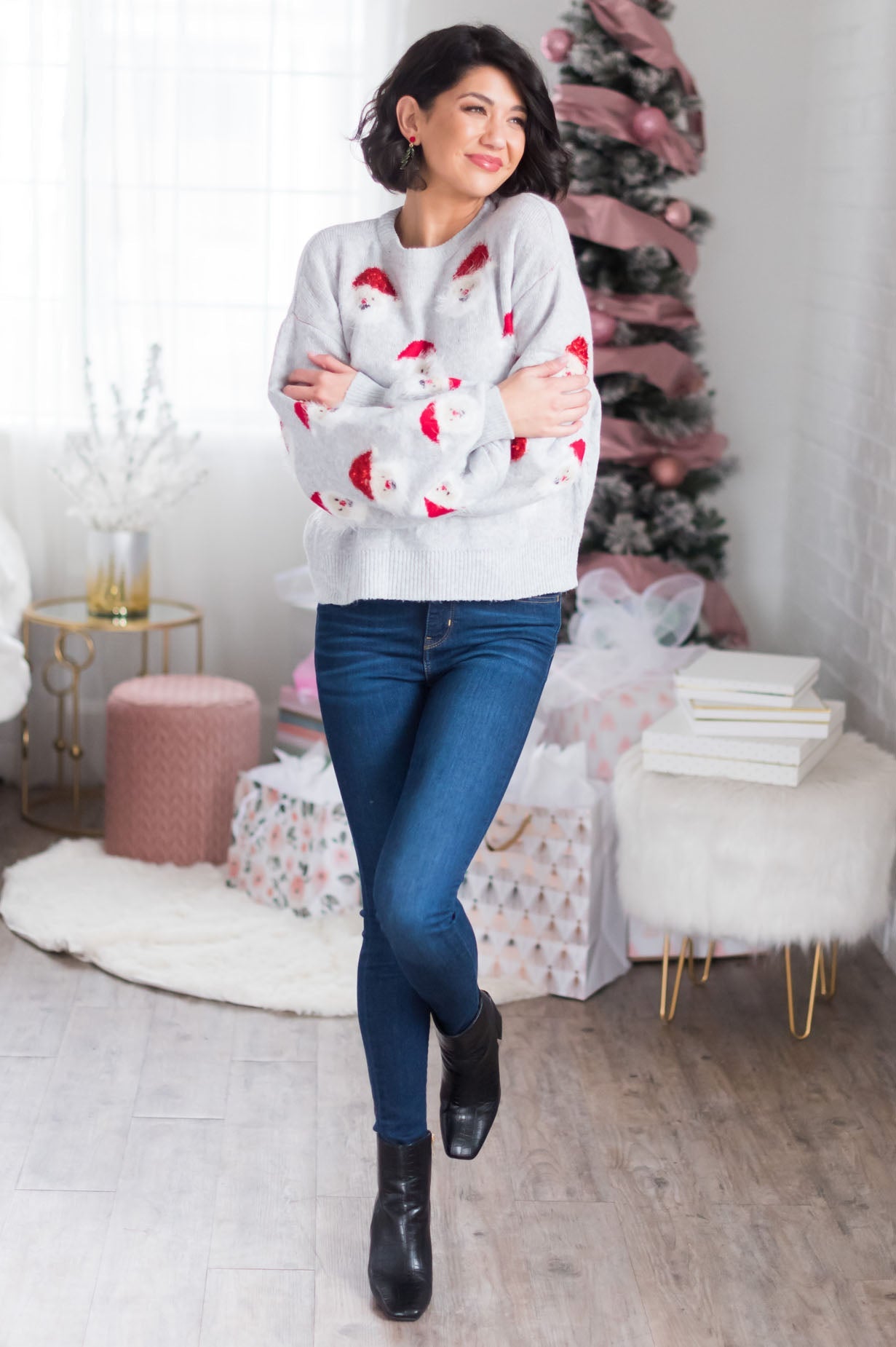 Santa's Little Helper Modest Sweater Modest Dresses vendor-unknown