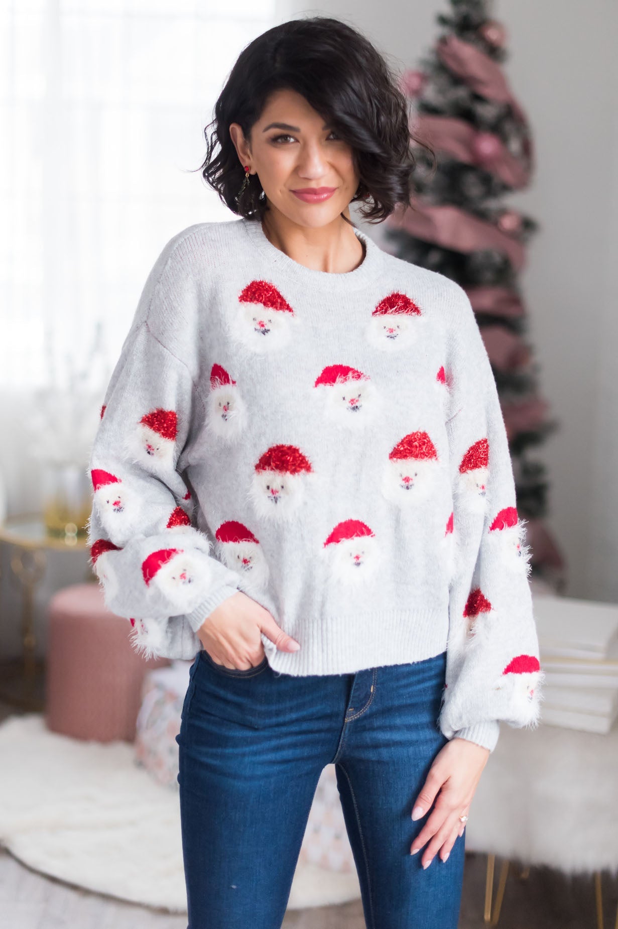 Santa's Little Helper Modest Sweater Modest Dresses vendor-unknown
