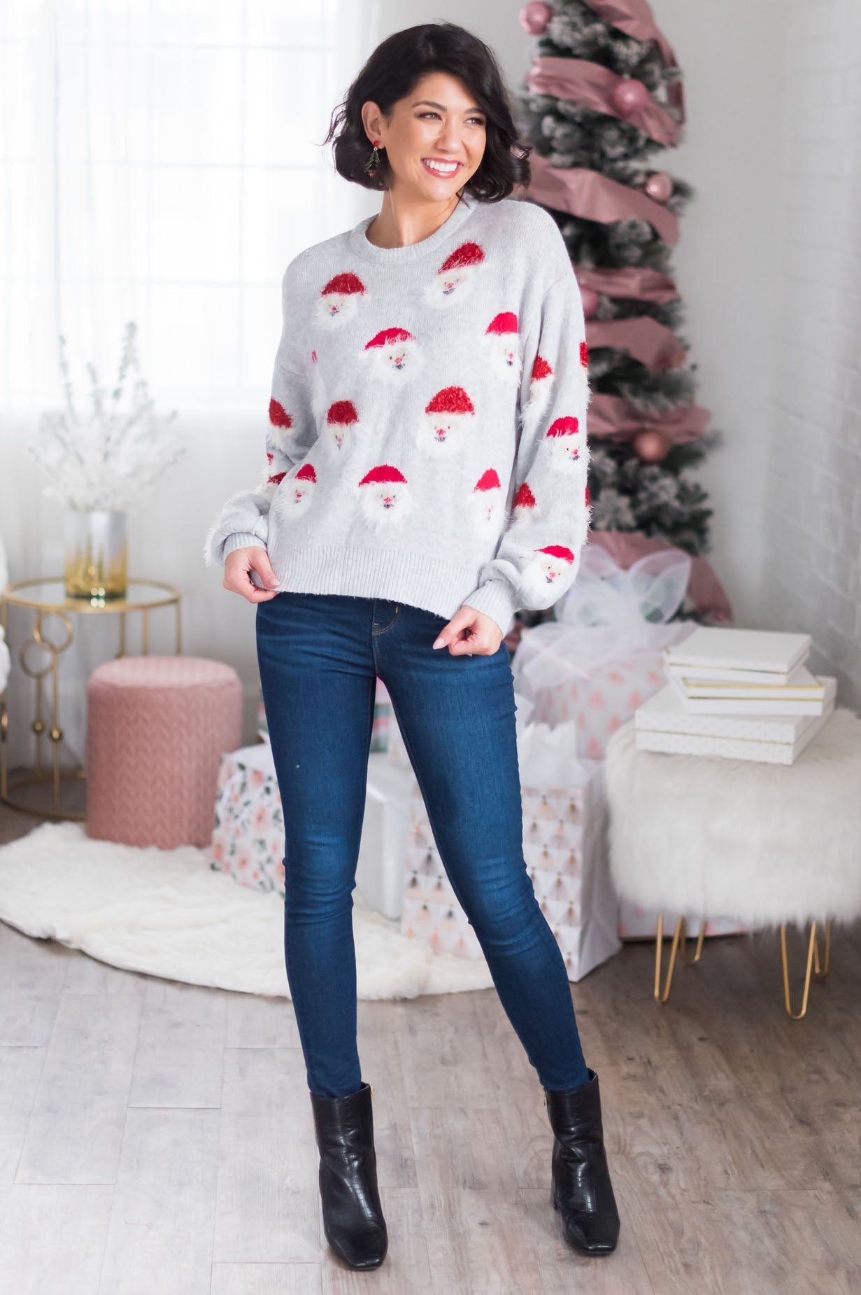 Santa's Little Helper Modest Sweater Modest Dresses vendor-unknown