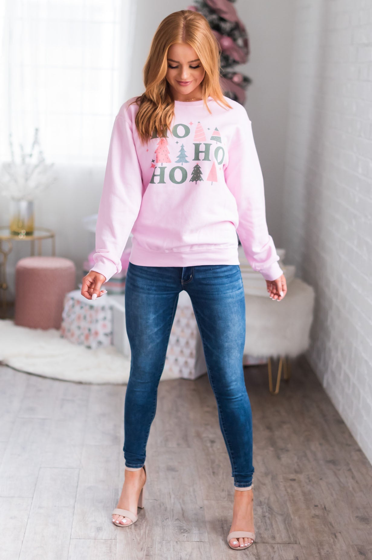 Happy Ho Ho Ho Modest Sweatshirt Modest Dresses vendor-unknown