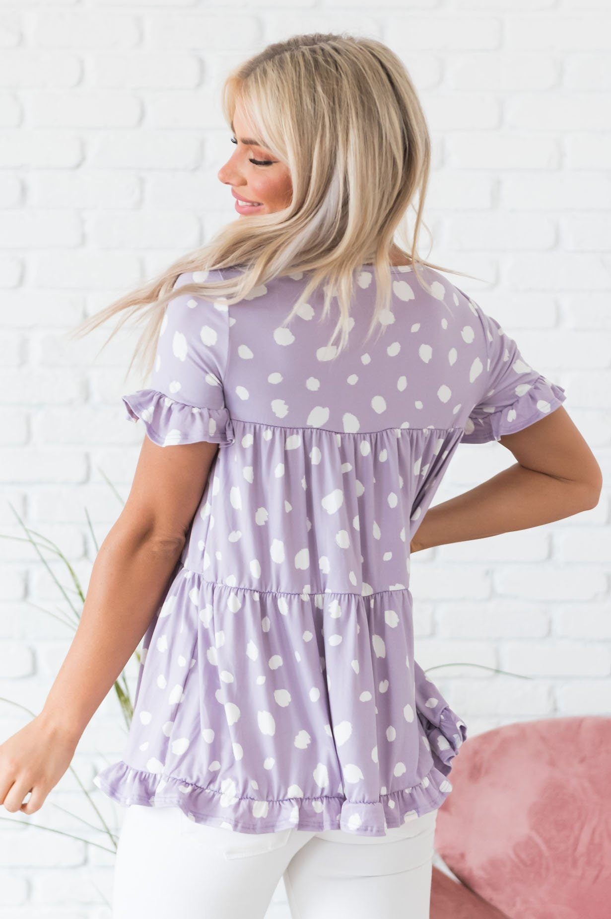 Easily Spotted Modest Babydoll Blouse Modest Dresses vendor-unknown