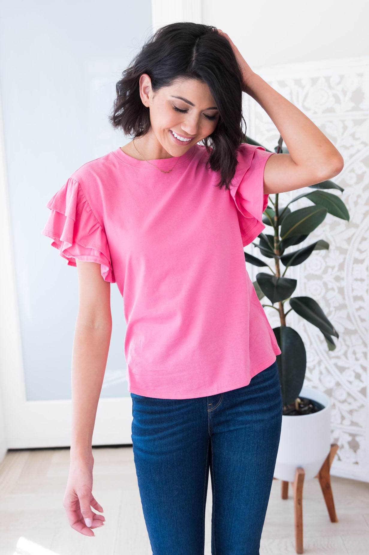 Summer Awaits Modest Top Tops vendor-unknown