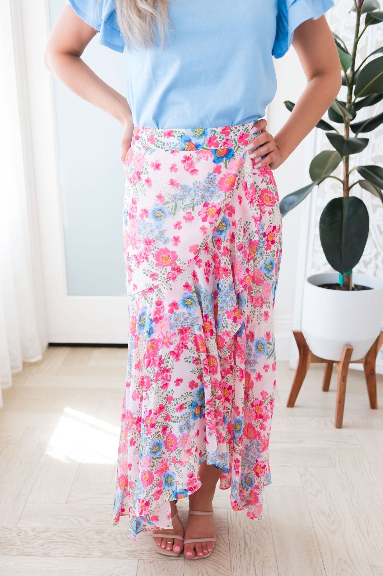 Such A Delight Modest Ruffle Skirt Skirts vendor-unknown