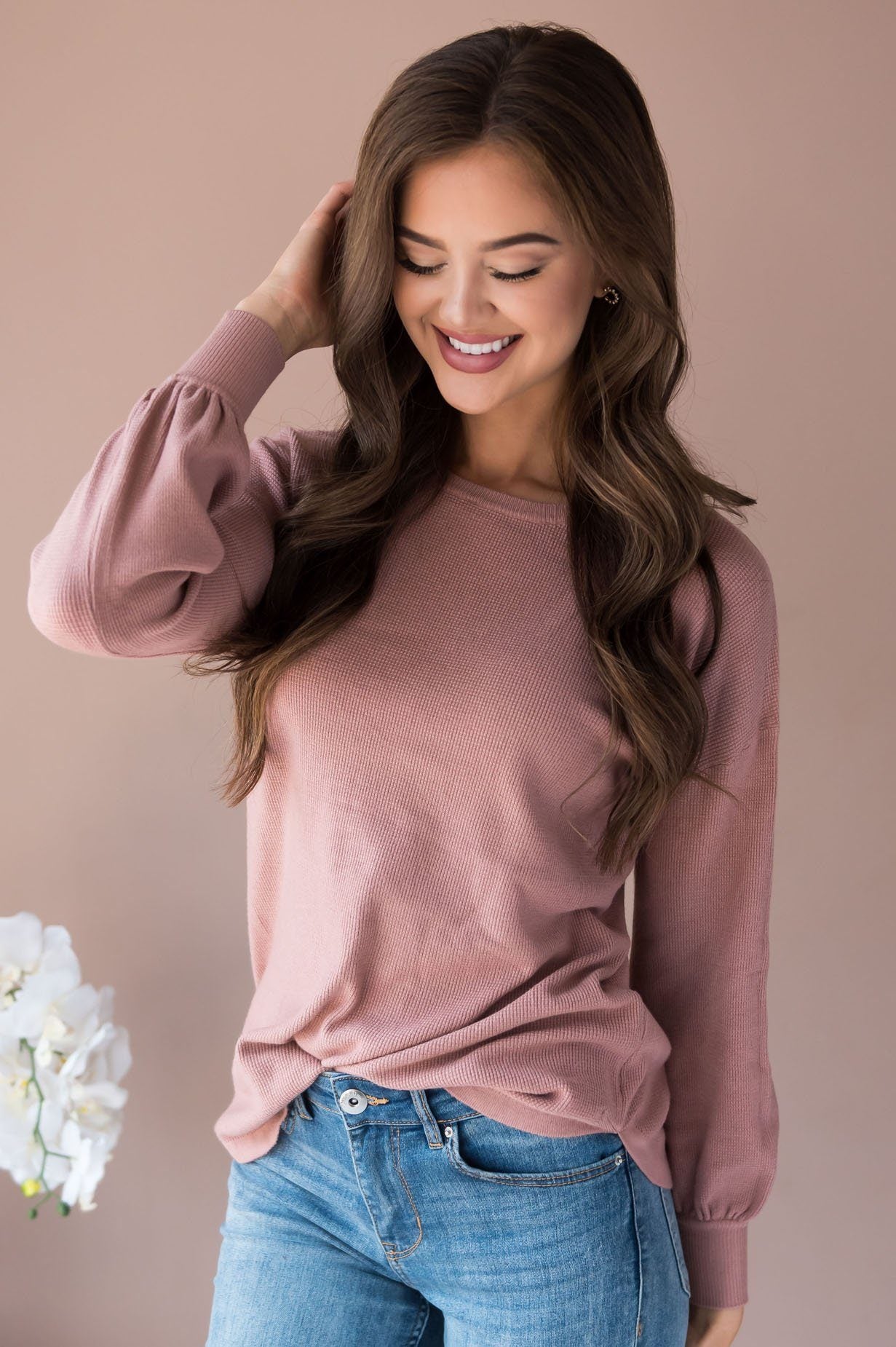 Fall In Line Modest Thermal Sweater Tops vendor-unknown