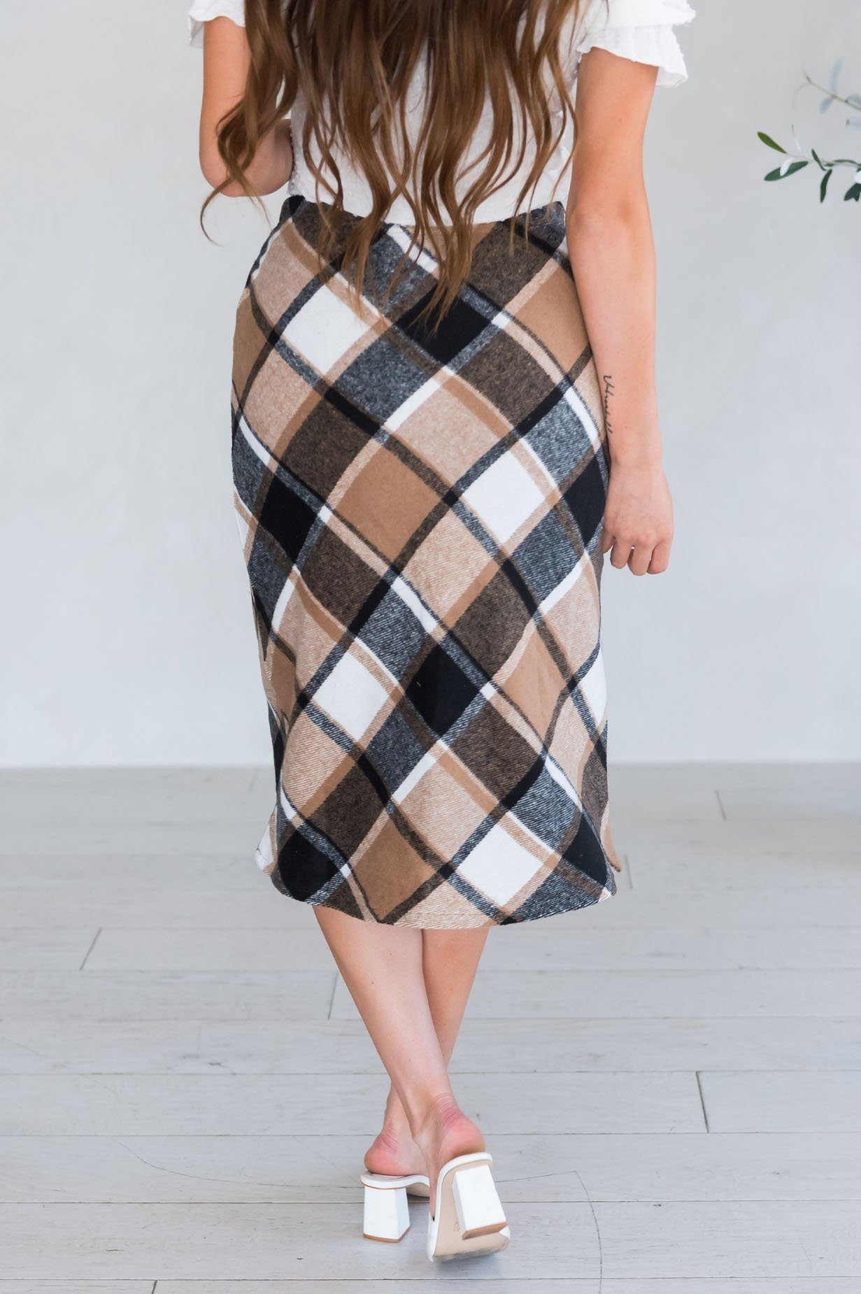 Plaid Perfection Modest Skirt Skirts vendor-unknown