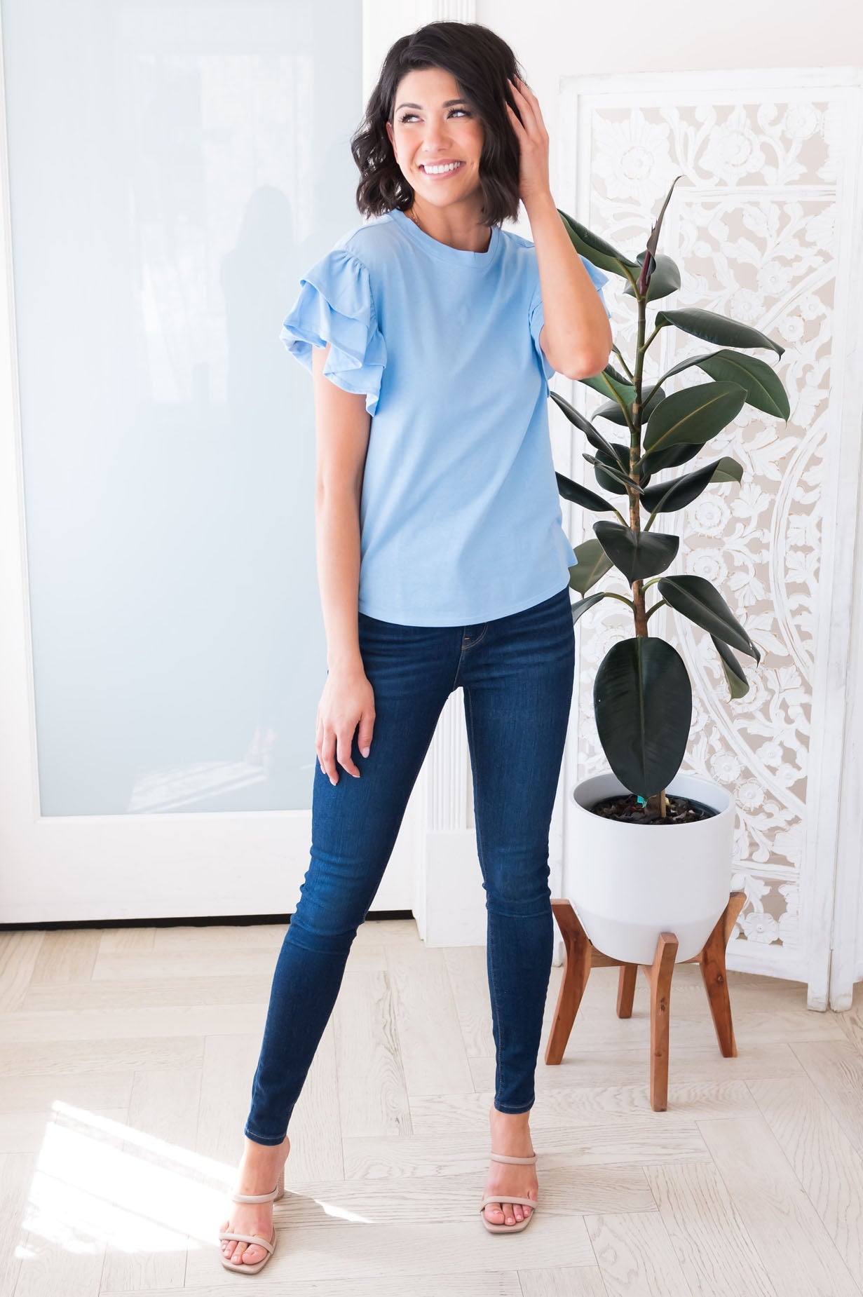 Summer Awaits Modest Top Tops vendor-unknown