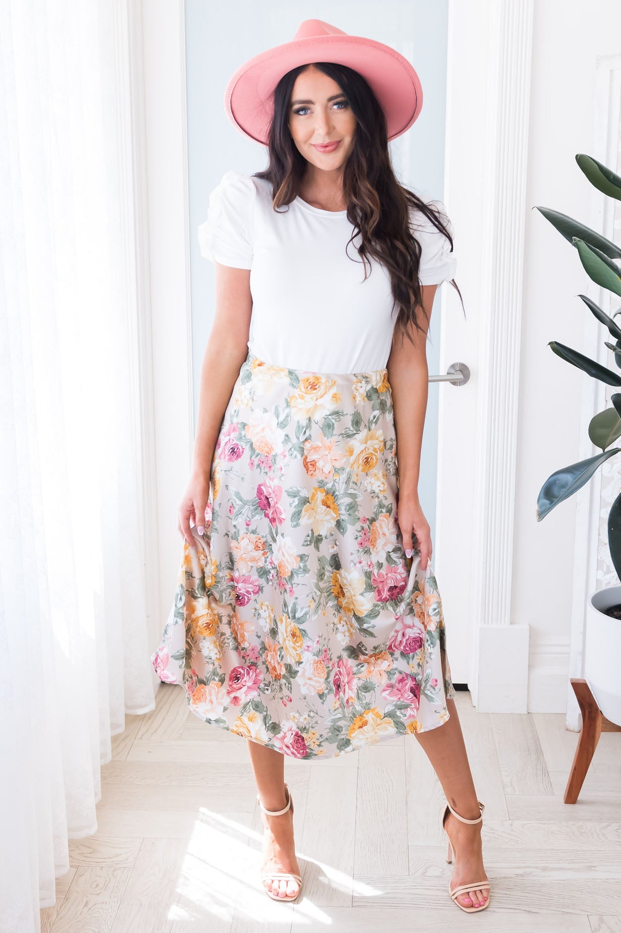 You And Me Modest Satin Skirt Skirts vendor-unknown