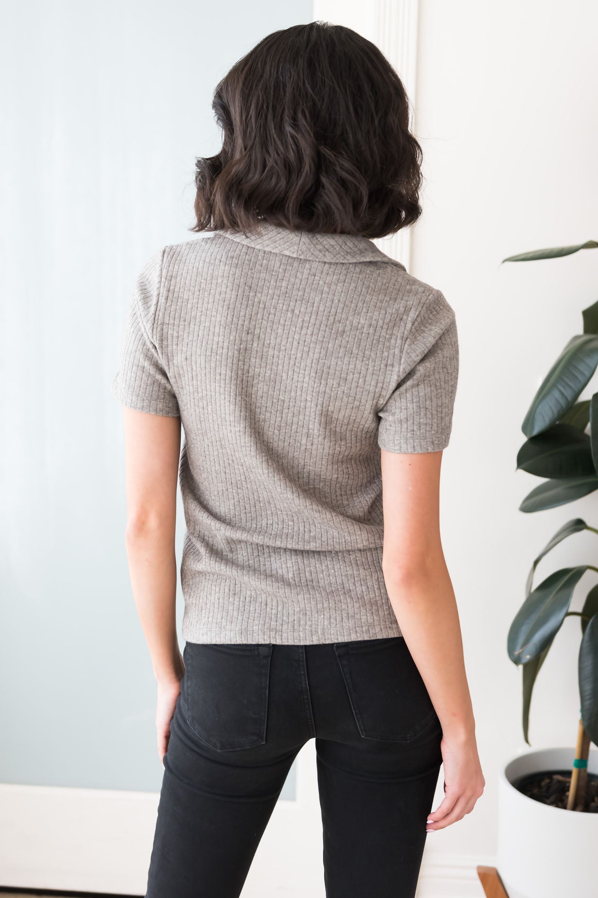 Standing By You Modest Knit Button Up Tops vendor-unknown