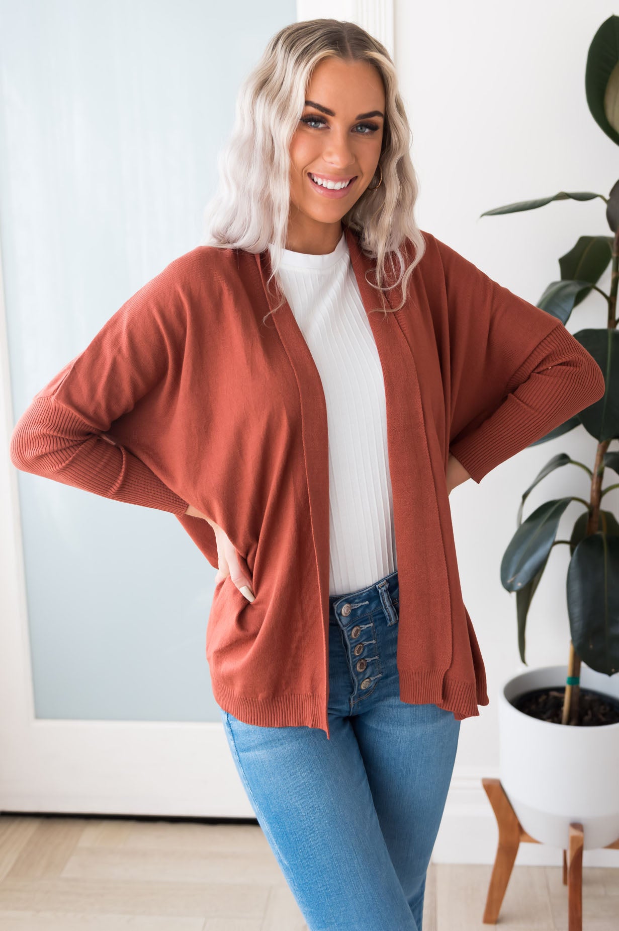 Admired Always Modest Cardigan Tops vendor-unknown