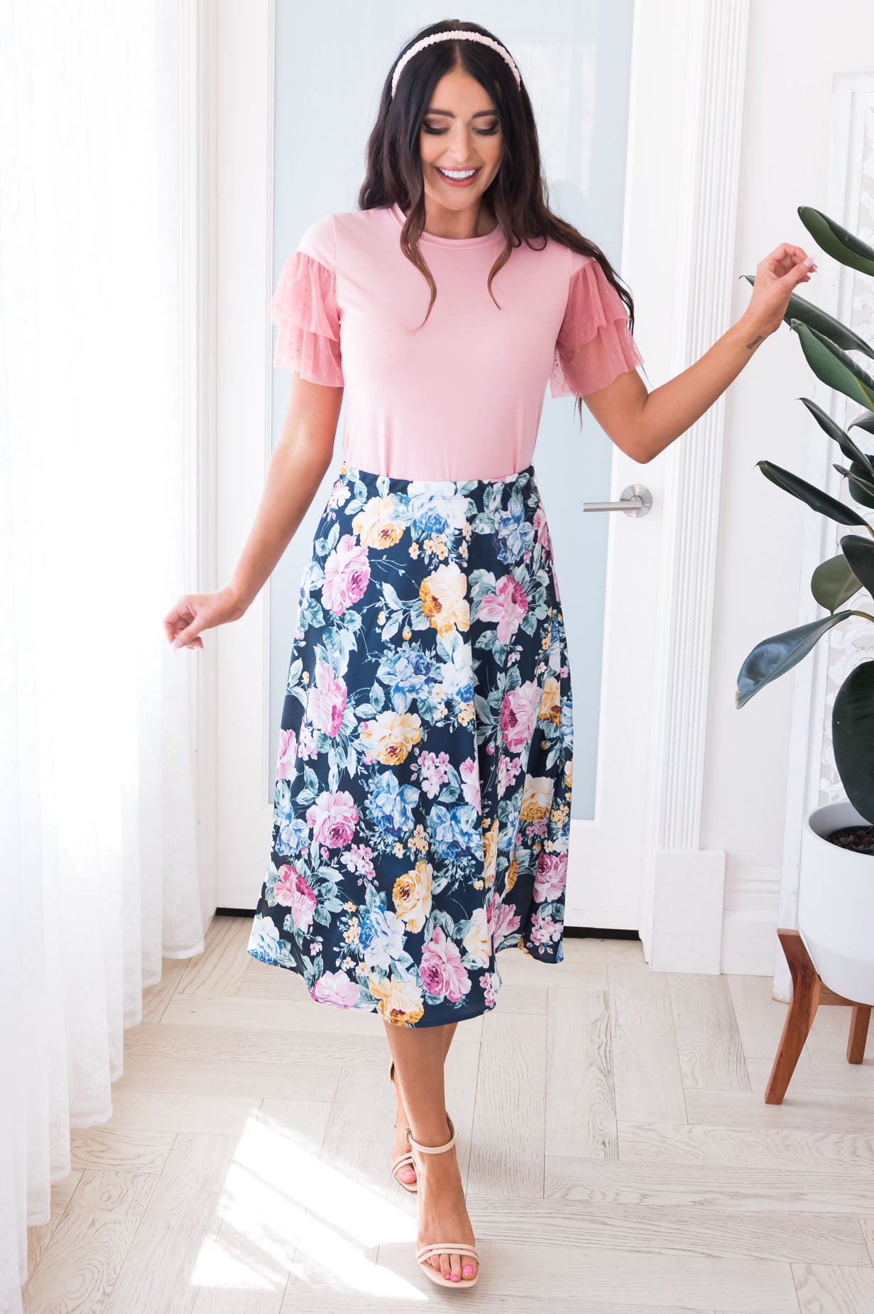 You And Me Modest Satin Skirt Skirts vendor-unknown