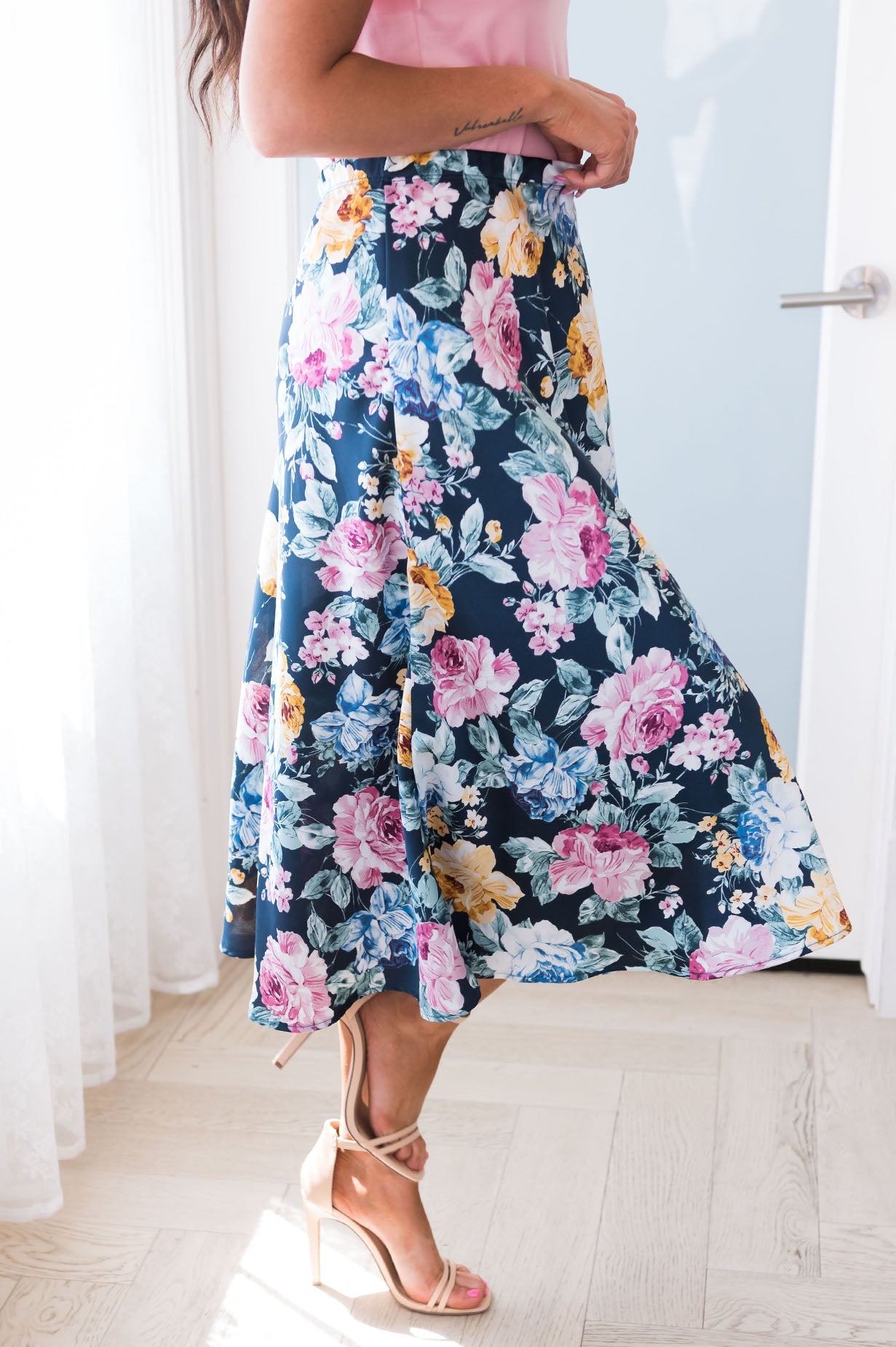 You And Me Modest Satin Skirt Skirts vendor-unknown