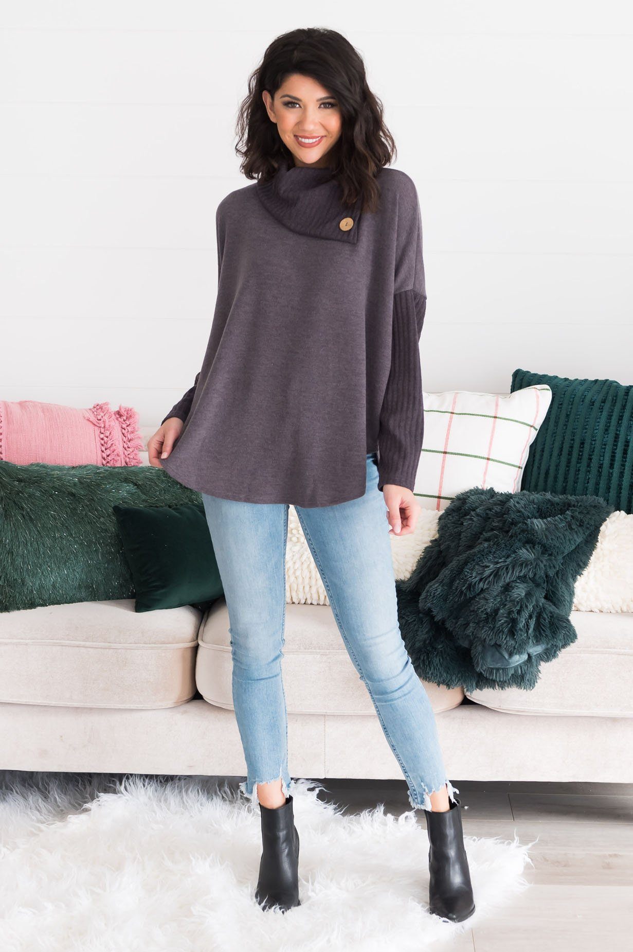 Wrap Me Up Modest Sweater Tops vendor-unknown