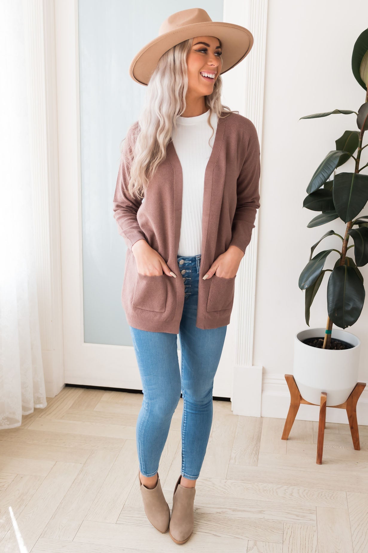 Casually Cool Modest Pocket Cardigan Modest Dresses vendor-unknown