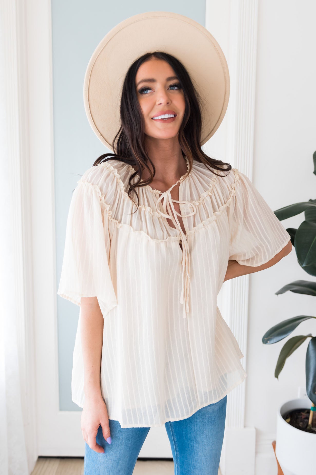 Ready For Fun Modest Blouse Tops vendor-unknown