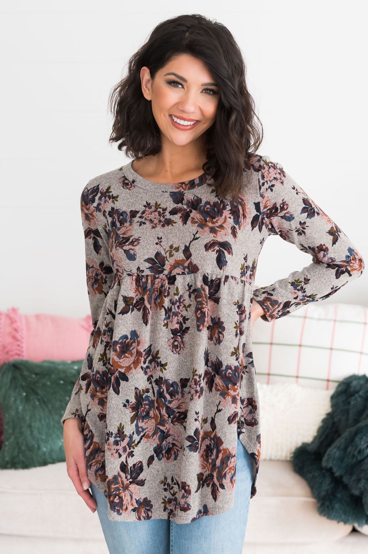 Floral Sensation Modest Blouse Modest Dresses vendor-unknown