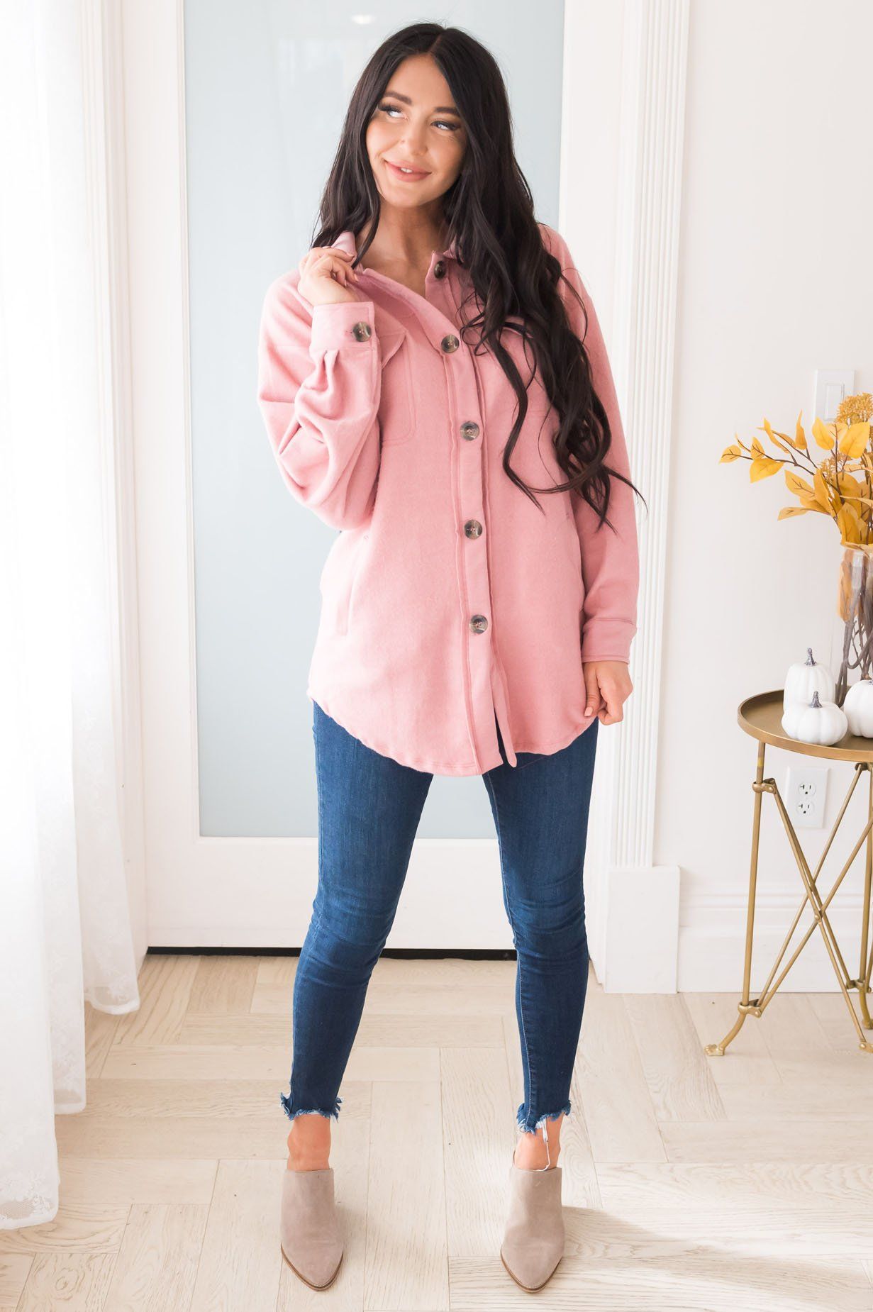 Bundled Up Modest Shacket Modest Dresses vendor-unknown