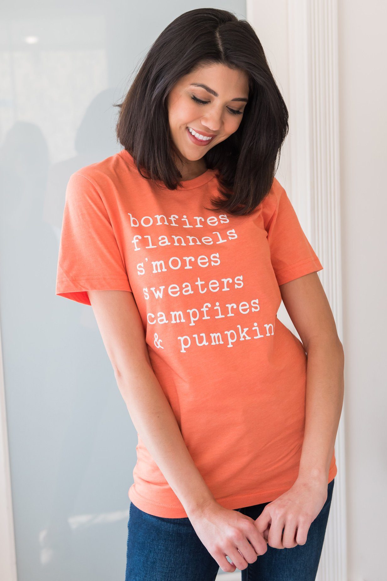Fall Favorites Graphic Tee Modest Dresses vendor-unknown
